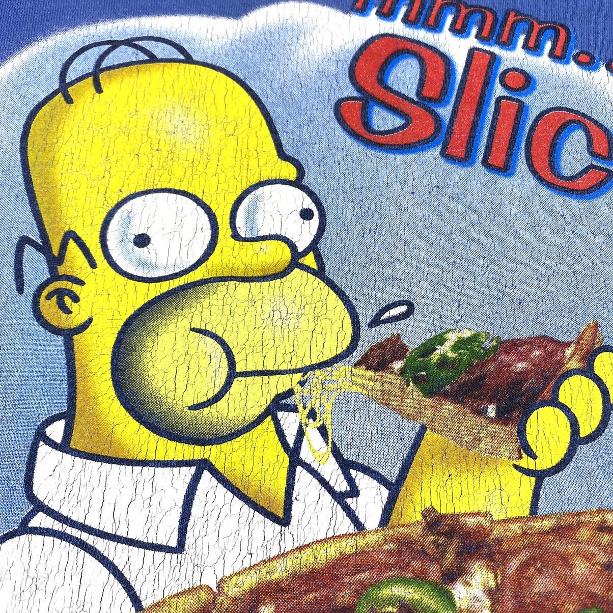 Cartoon Network 00’s Vintage The Simpsons Hot-Dog Slice Archive T Shirt Size US XL / EU 56 / 4 - 4 Thumbnail