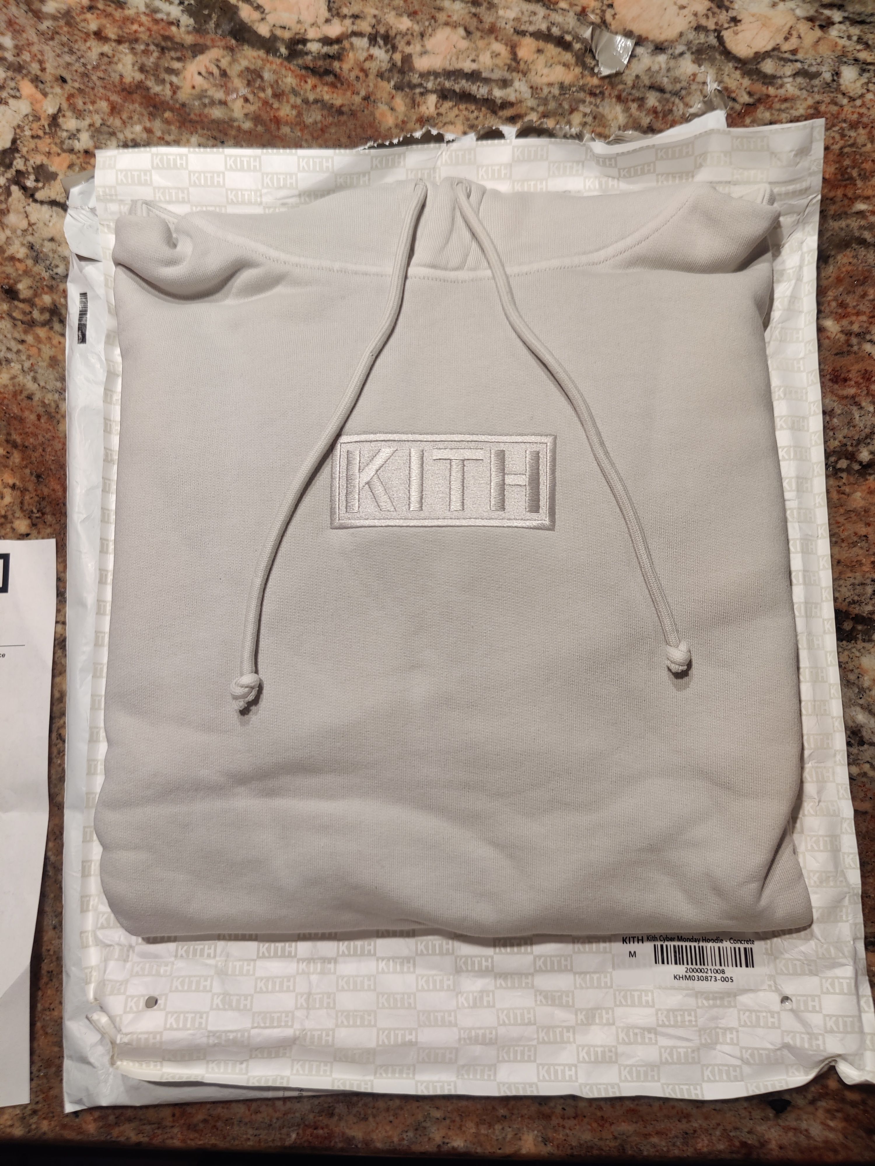 Kith KITH CYBER MONDAY BOX LOGO HOODIE (FW22) - Concrete | Grailed