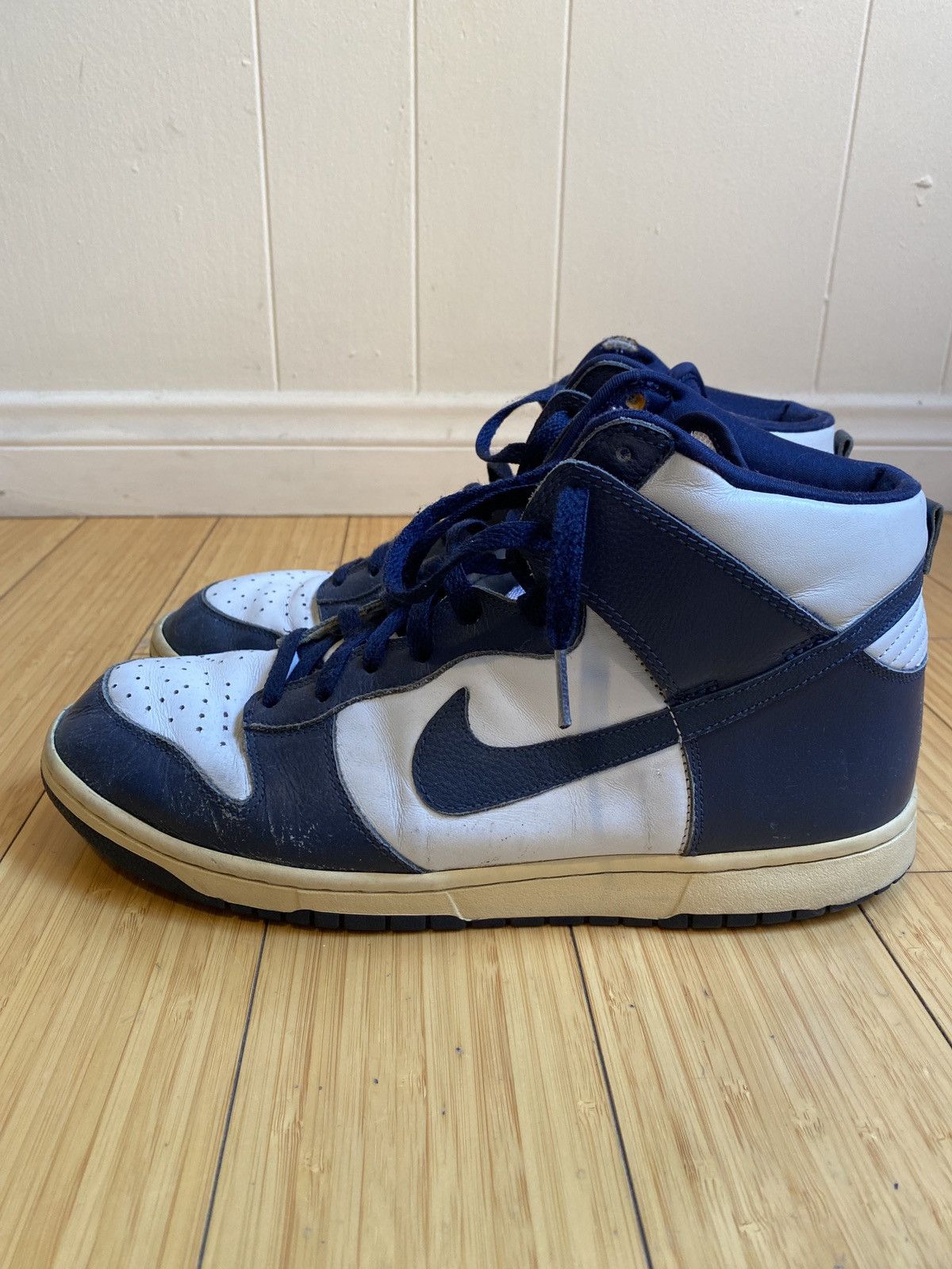 Nike Vintage Nike Dunk High - Navy/White (sz11) Size US 11 / EU 44 - 4 Thumbnail