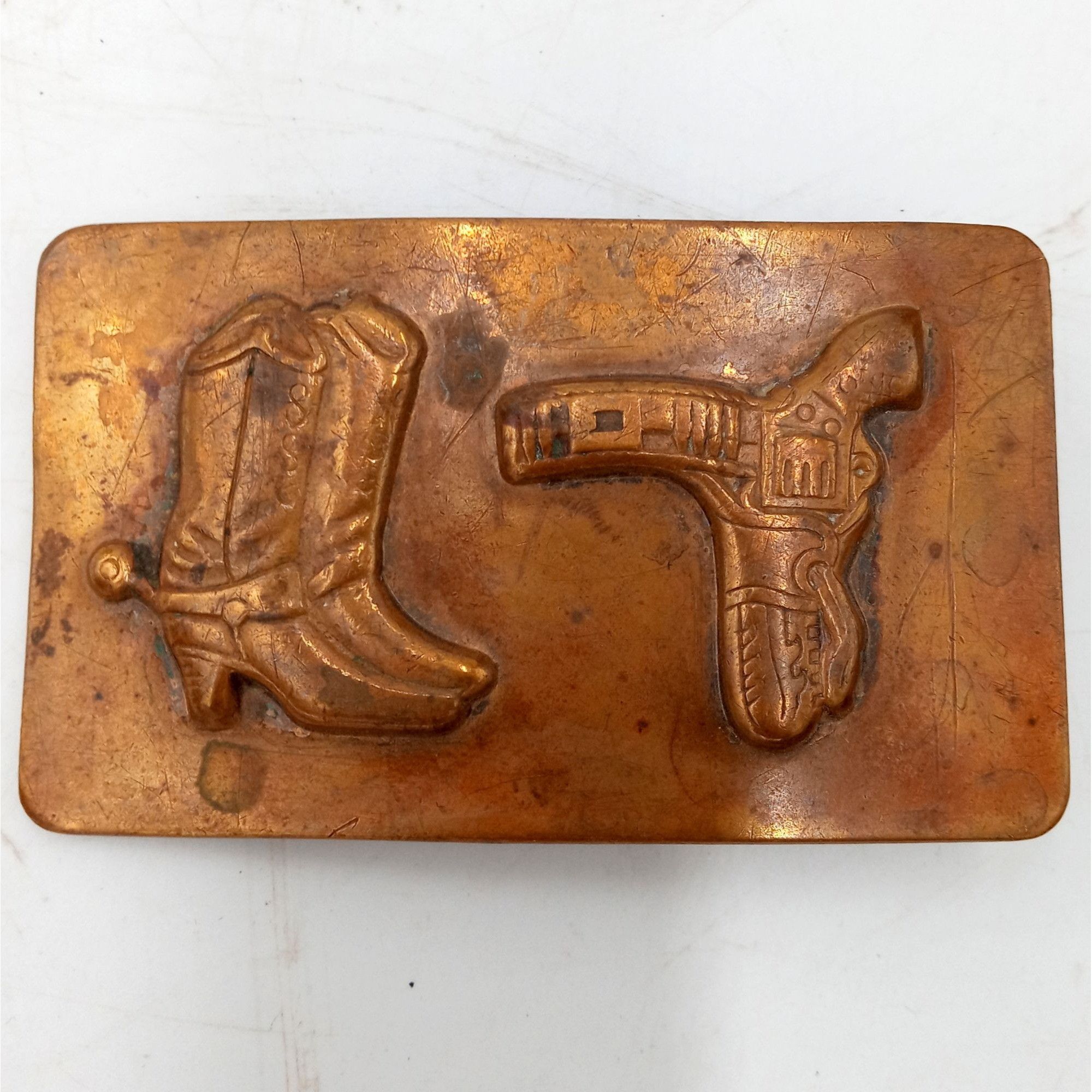 Unkwn Cowboy Boots Pistol Belt Buckle Vintage Country Western Gun Size ONE SIZE - 6 Thumbnail