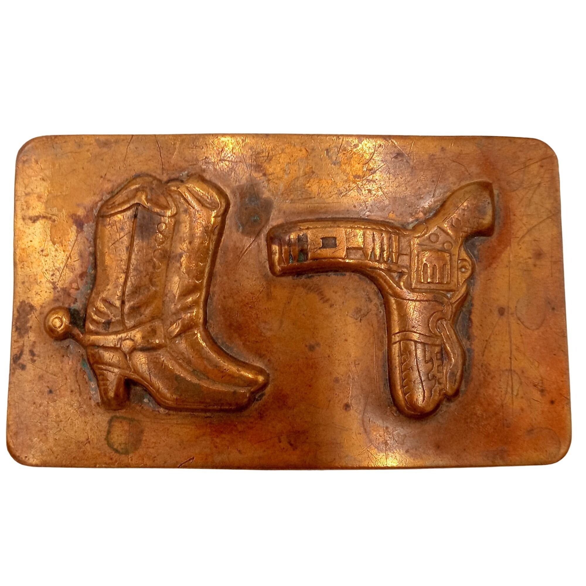 Unkwn Cowboy Boots Pistol Belt Buckle Vintage Country Western Gun Size ONE SIZE - 1 Preview