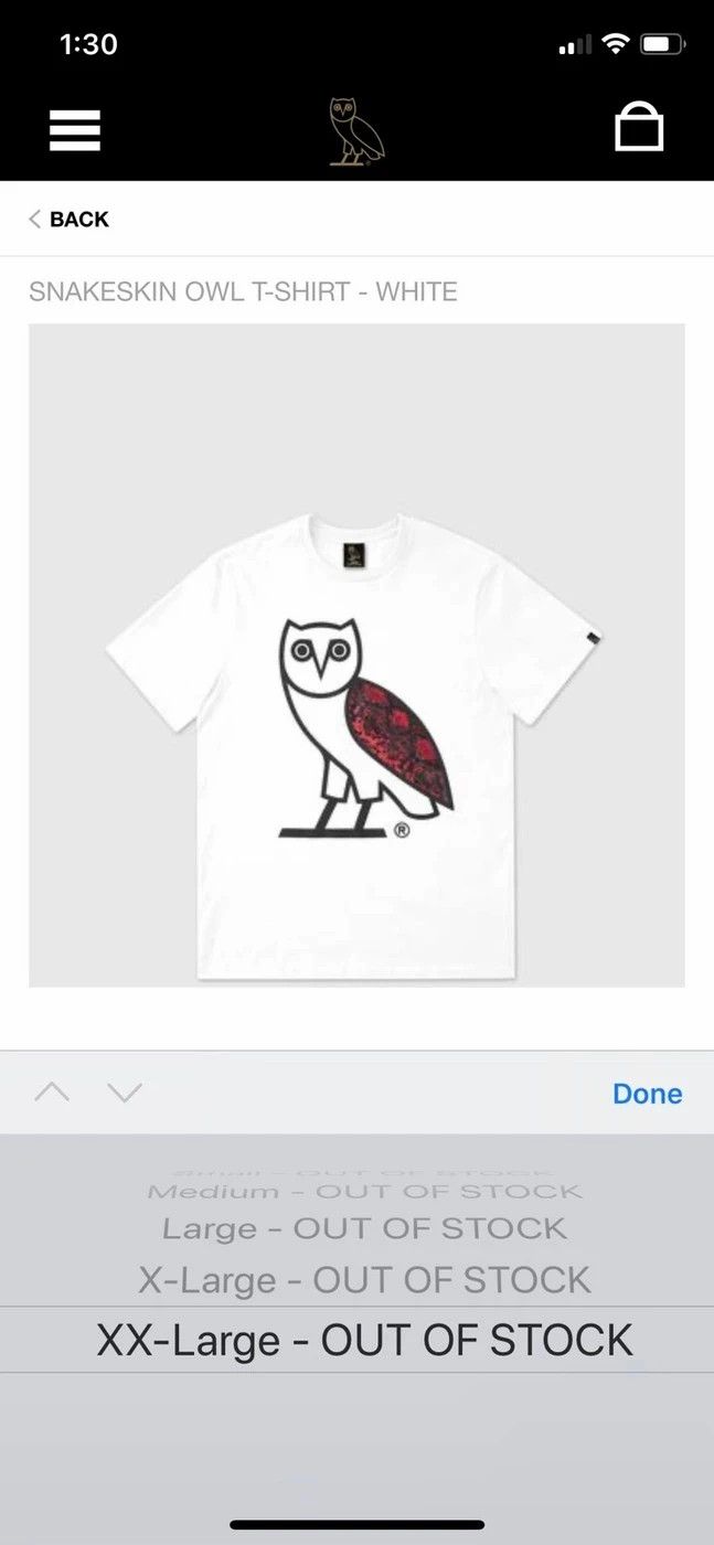 Drake OVO SNAKESKIN OWL T-SHIRT 🦉🐍 Size US XL / EU 56 / 4 - 3 Thumbnail