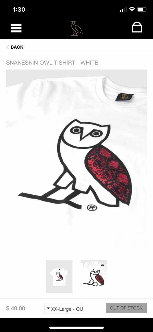 Drake OVO SNAKESKIN OWL T-SHIRT 🦉🐍 Size US XL / EU 56 / 4 - 4 Thumbnail