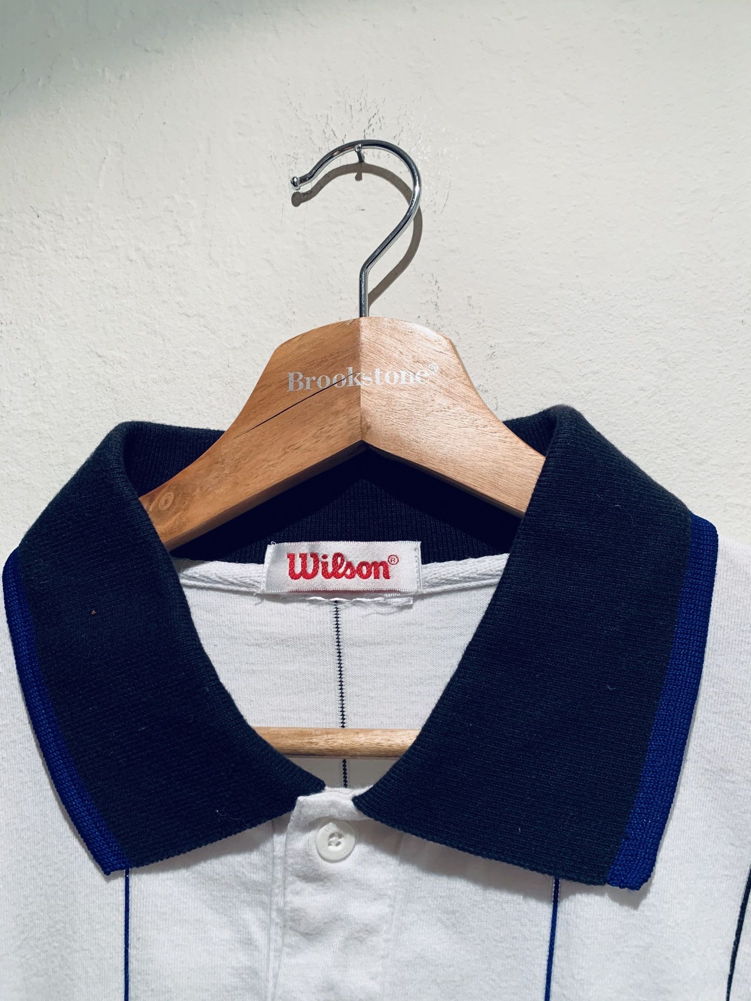Vintage × Wilson *RARE* Vintage Wilson Striped Tennis Polo Shirt - L/XL Size US L / EU 52-54 / 3 - 2 Thumbnail