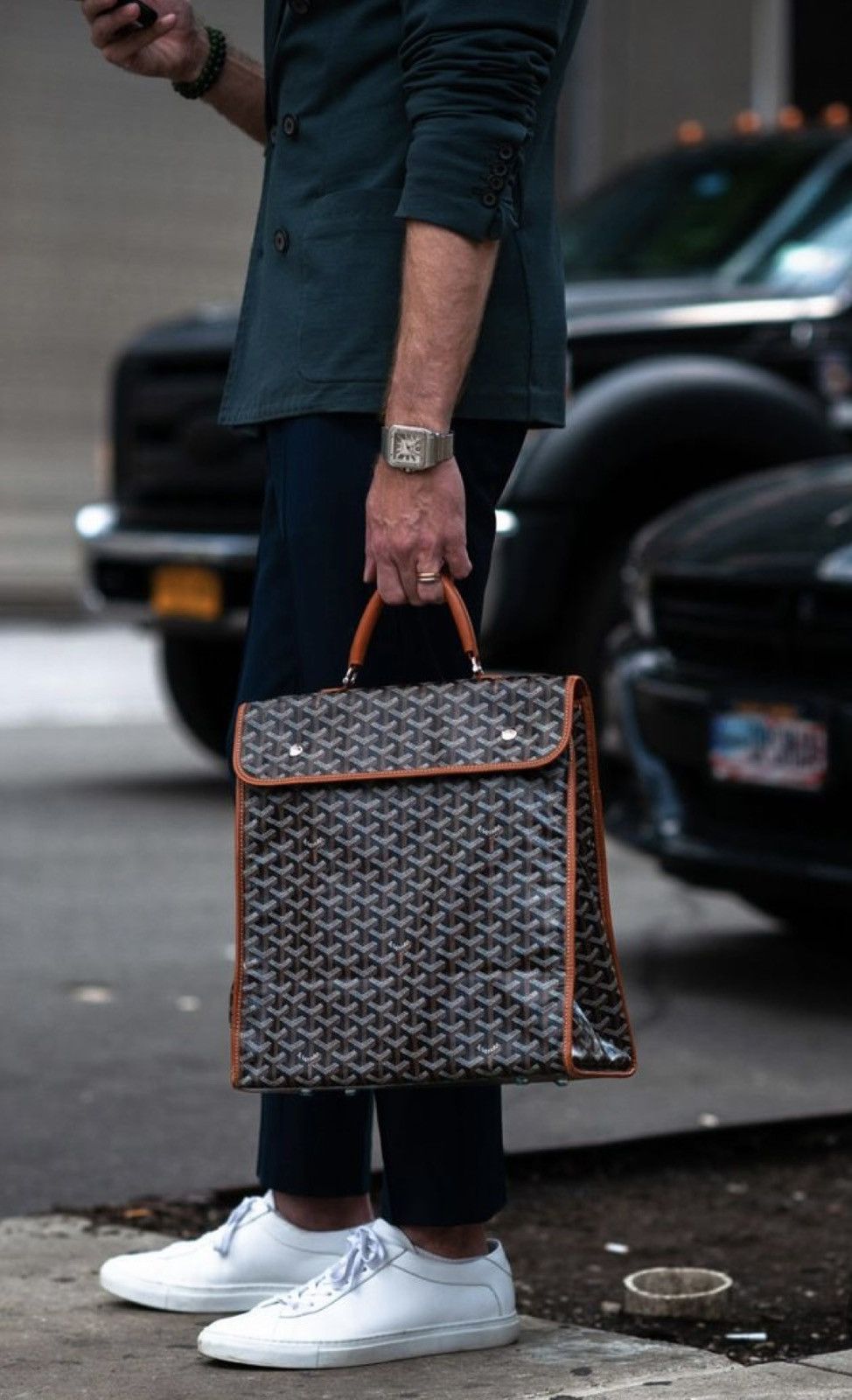 Goyard, Bags, Goyard St Leger Backpack Coated Canvas Leather