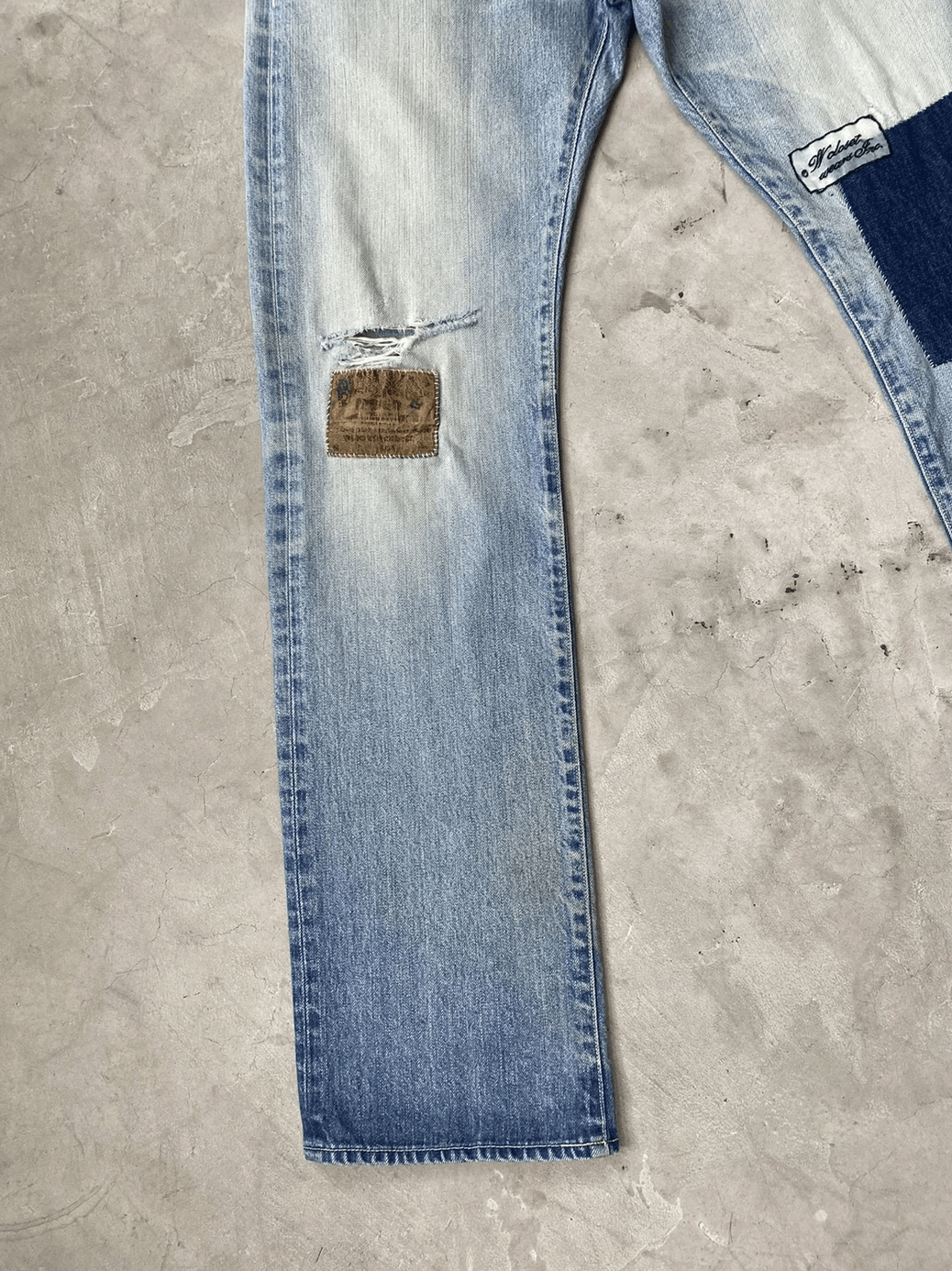 Blue Blue Japan Blue Blue Japan Patchwork Jeans Size US 32 / EU 48 - 6 Thumbnail