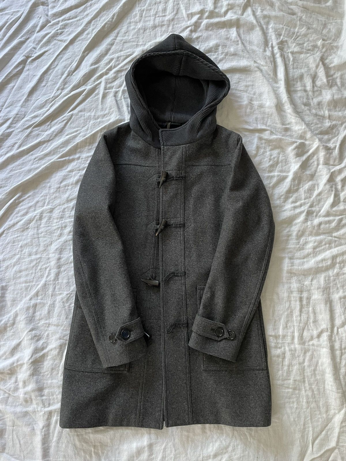 2010 Dior Homme grey duffle toggle coat