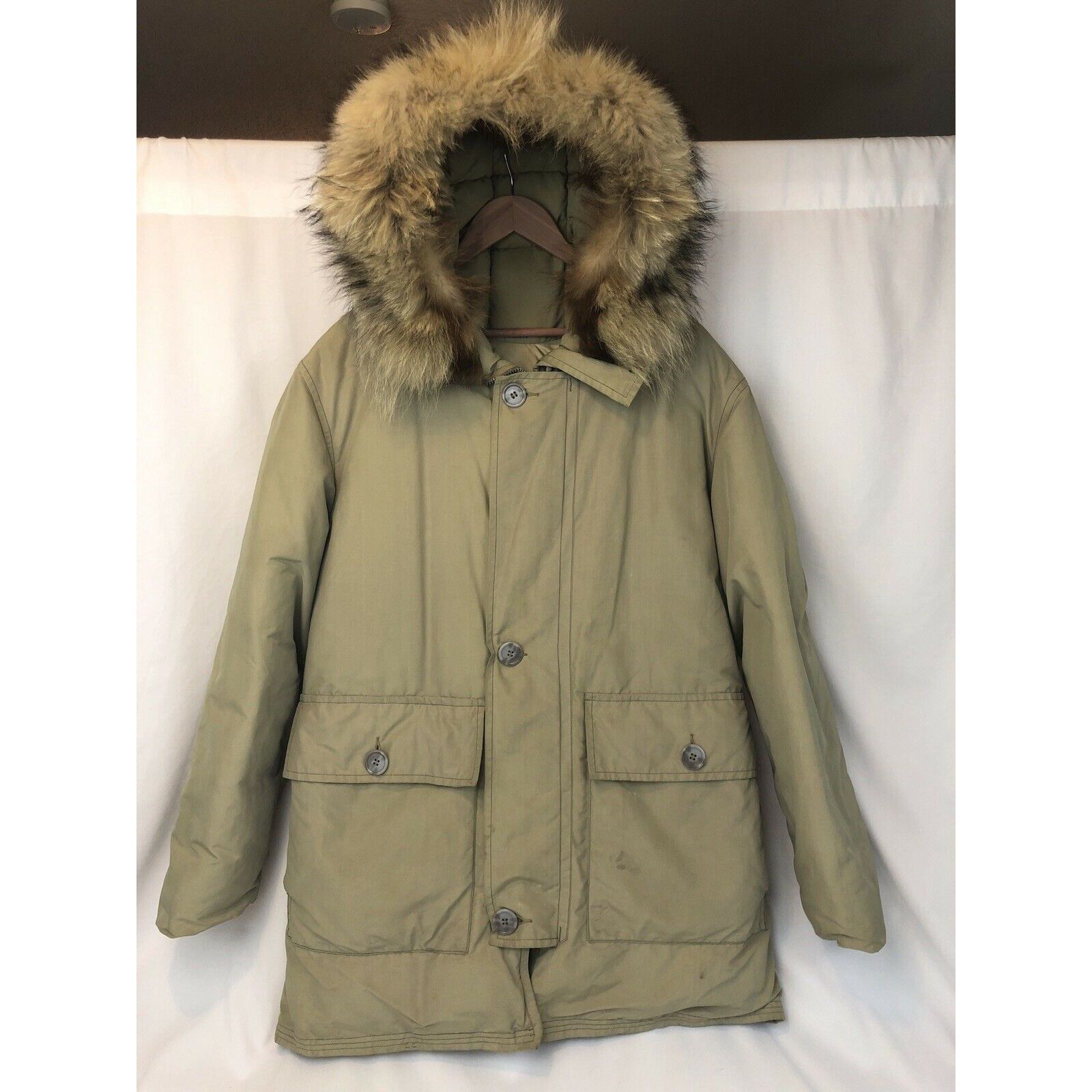 Eddie Bauer VTG Eddie Bauer Goose Down Coyote Fur Hooded Heavy Parka