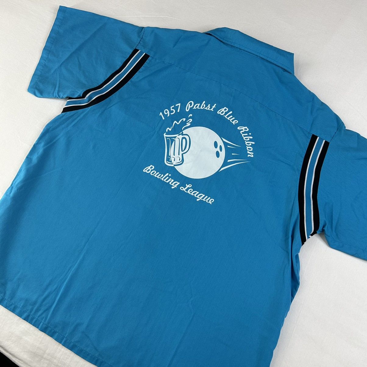 VINTAGE Pabst blue ribbon bowling shirt