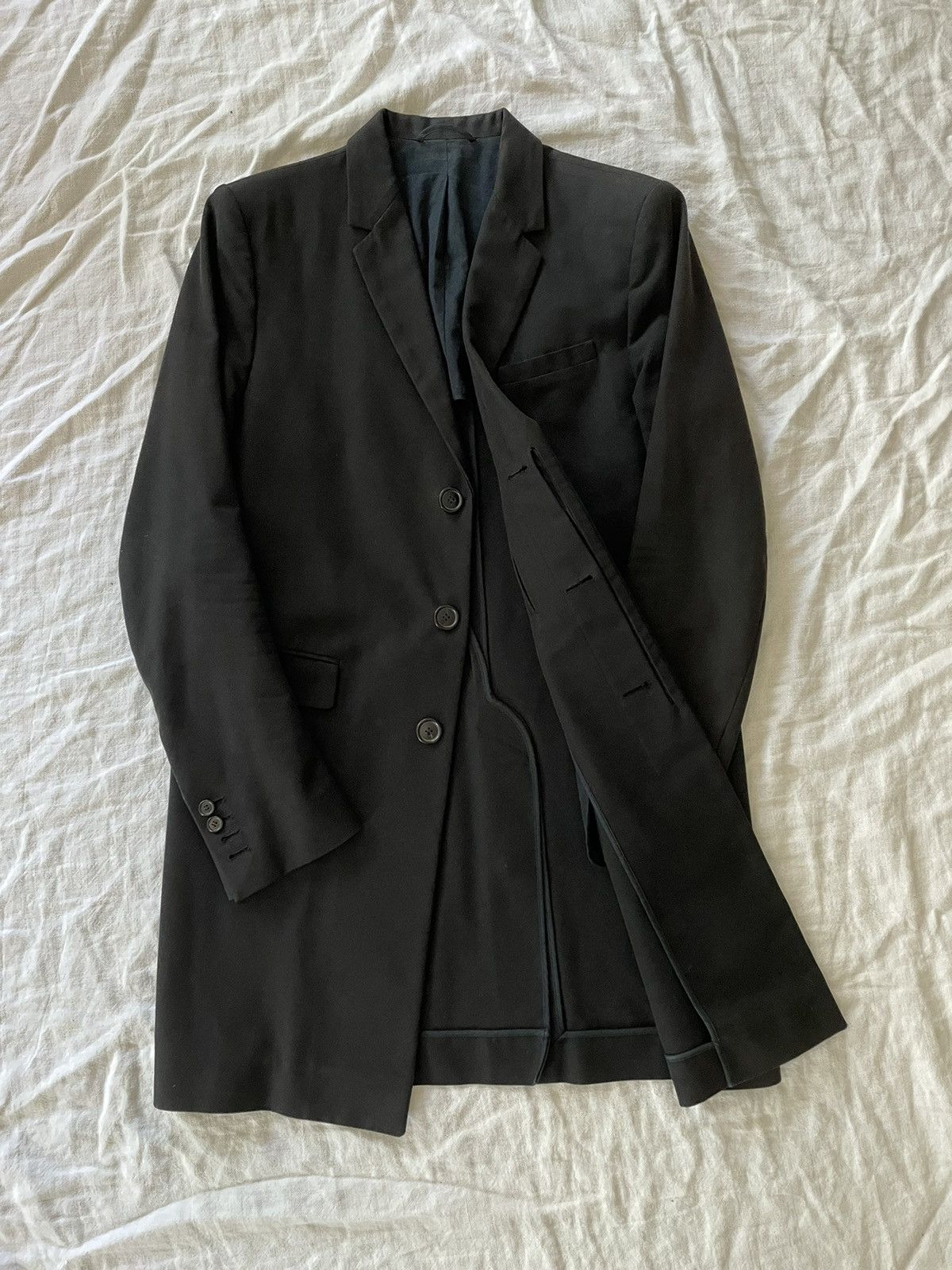 Balmain Christophe Decarnin era black overcoat Size US M / EU 48-50 / 2 - 2 Thumbnail
