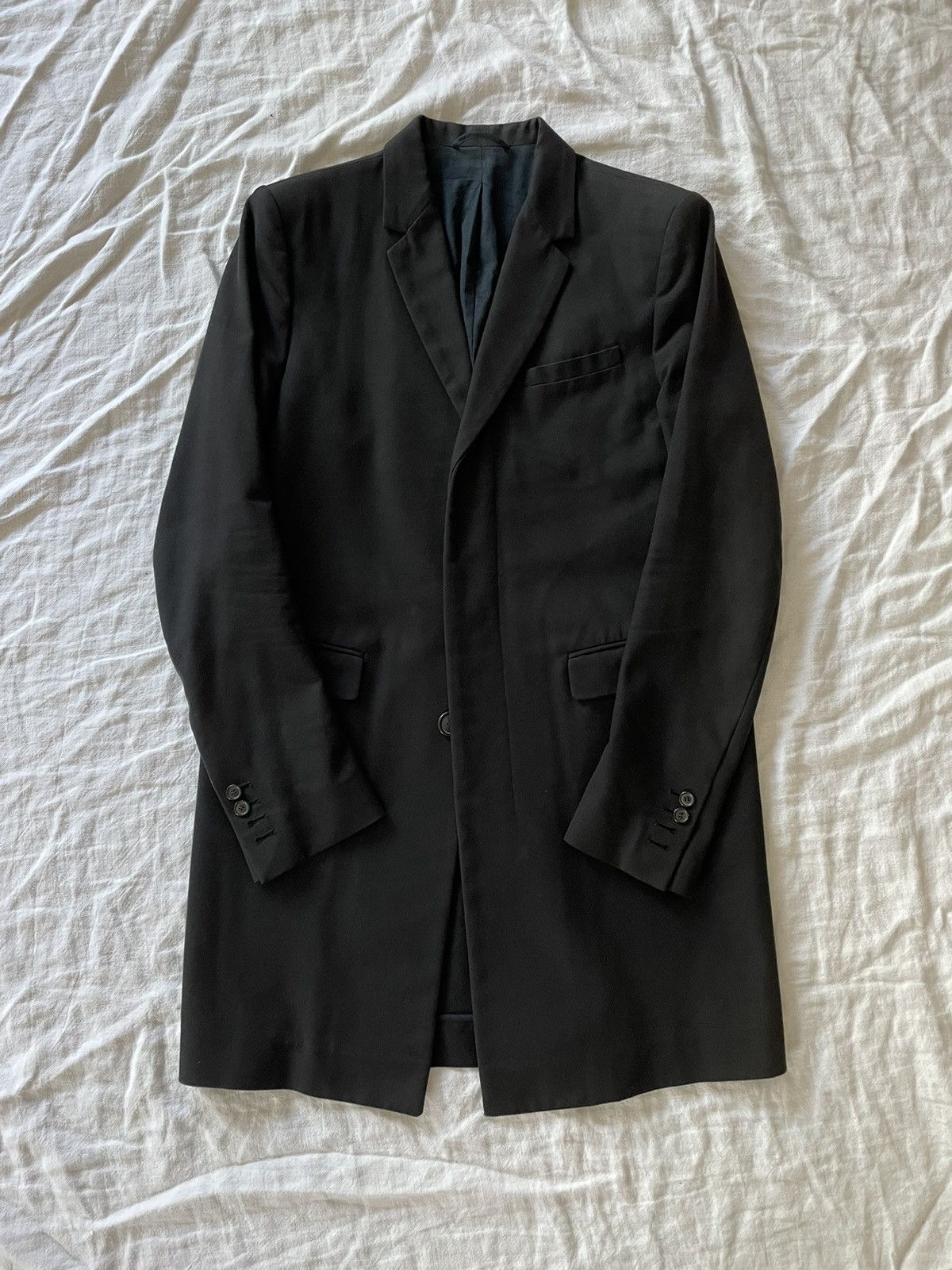 Balmain Christophe Decarnin era black overcoat Size US M / EU 48-50 / 2 - 1 Thumbnail