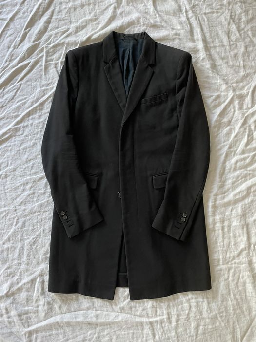 Balmain Christophe Decarnin era black overcoat | Grailed