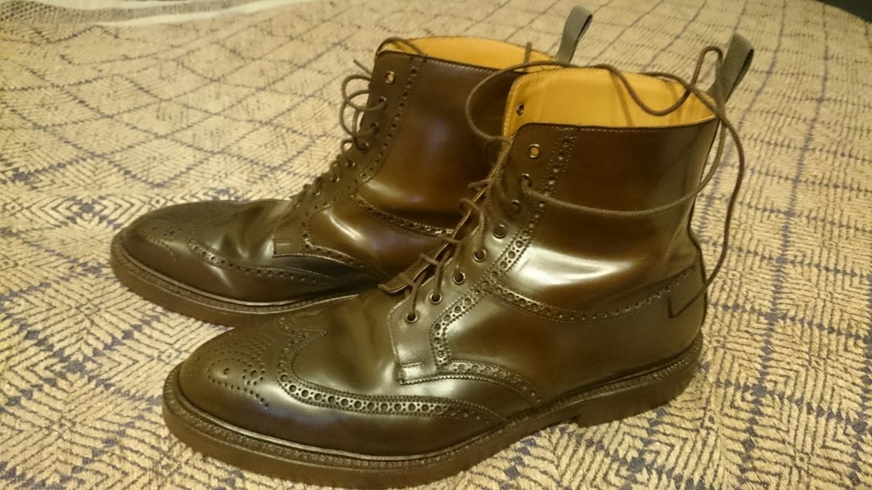 Crockett & Jones Shell cordovan Lindrick boots Grailed