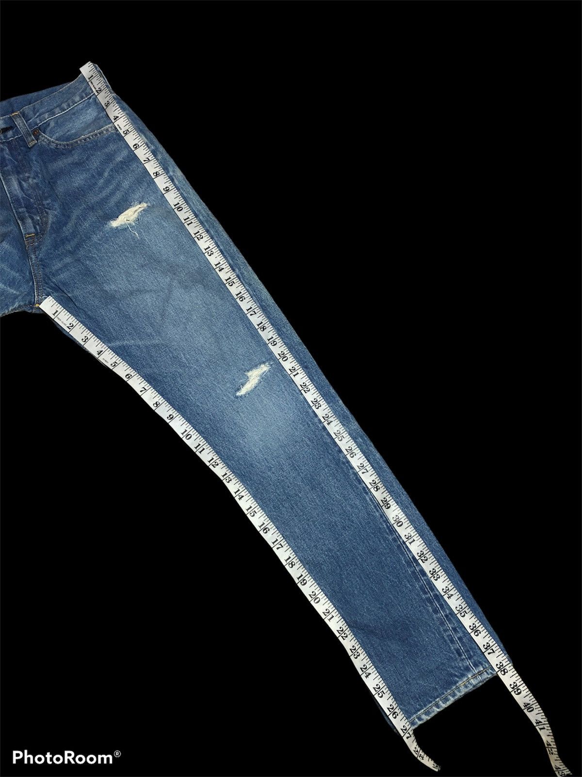 Japanese Brand × URBAN RESEARCH DOORS SELVEDGE⚡️DENI MADE REDLINE DISTRESSED DENIM Size US 28 / EU 44 - 8 Thumbnail