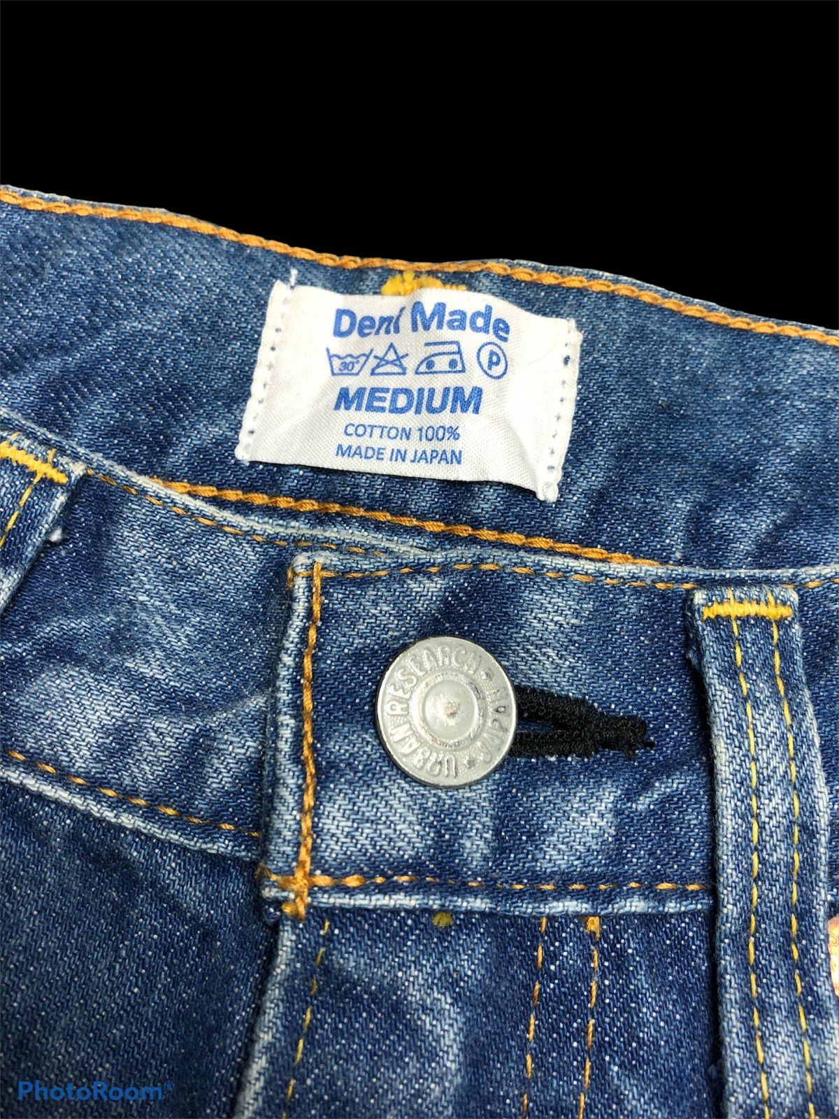 Japanese Brand × URBAN RESEARCH DOORS SELVEDGE⚡️DENI MADE REDLINE DISTRESSED DENIM Size US 28 / EU 44 - 5 Thumbnail