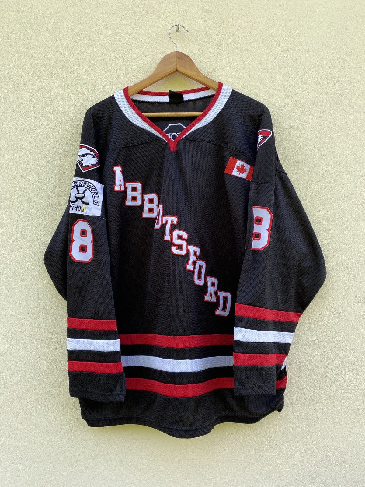 Vintage Vintage 90s Abbotsford Canada ice Hockey Jersey Size US XL / EU 56 / 4 - 1 Thumbnail