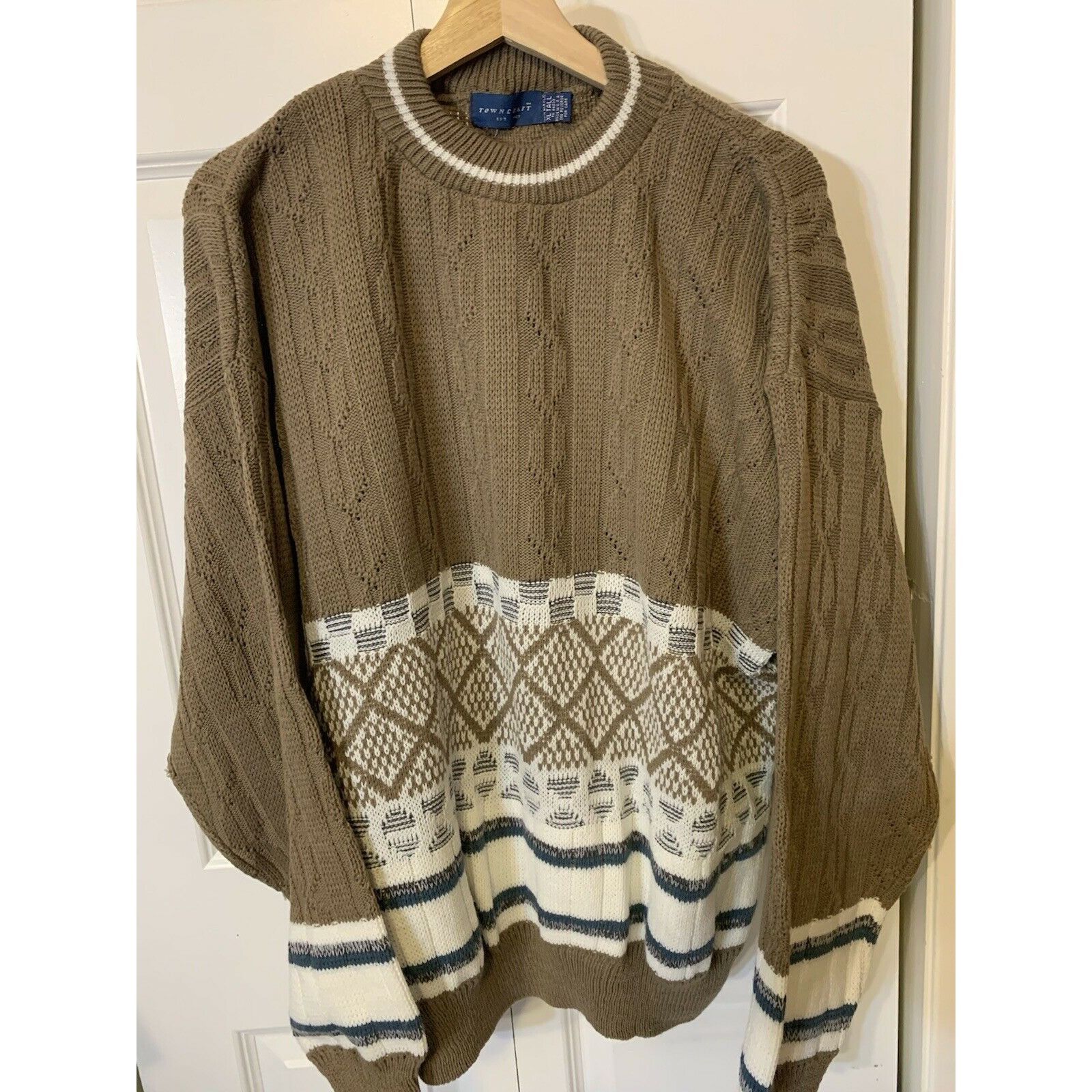 Towncraft Vintage Towncraft Made In USA Men’s Sz XLT Long Sleeve Pullo Size US XL / EU 56 / 4 - 4 Thumbnail