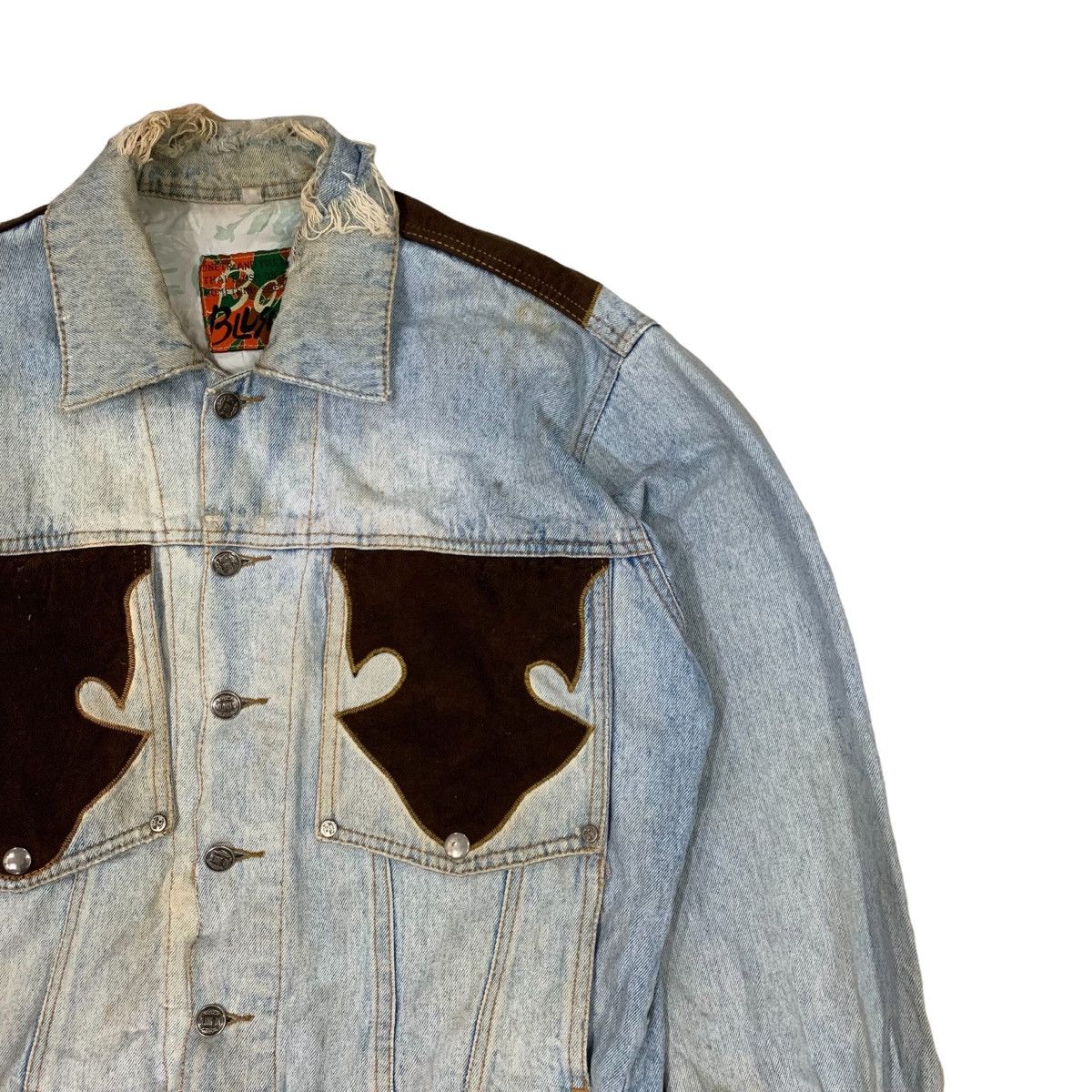 Japanese Brand × Vintage Vintage Blush On Distressed Denim Jacket Size US S / EU 44-46 / 1 - 3 Thumbnail