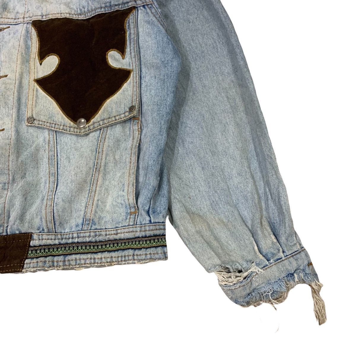 Japanese Brand × Vintage Vintage Blush On Distressed Denim Jacket Size US S / EU 44-46 / 1 - 5 Thumbnail