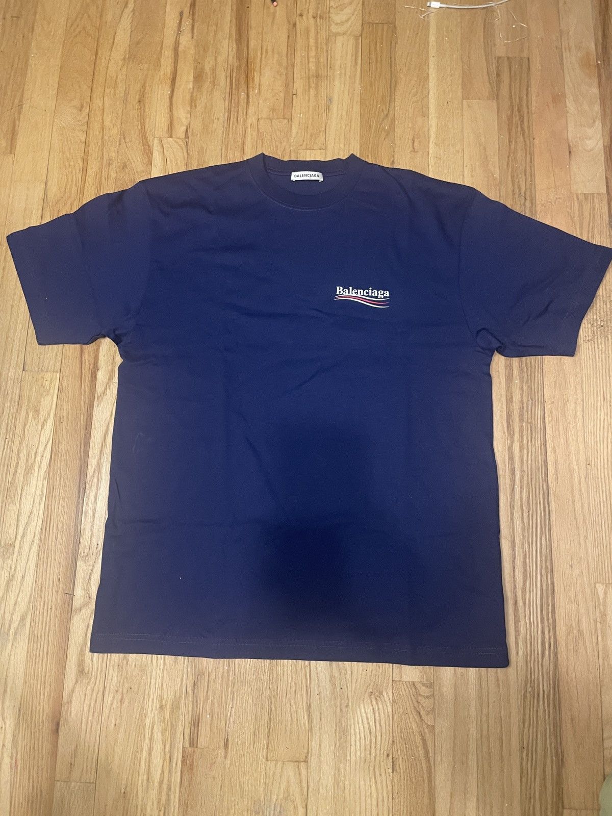Balenciaga Political Campaigns T Shit Navy (Large sized) Size US S / EU 44-46 / 1 - 1 Thumbnail