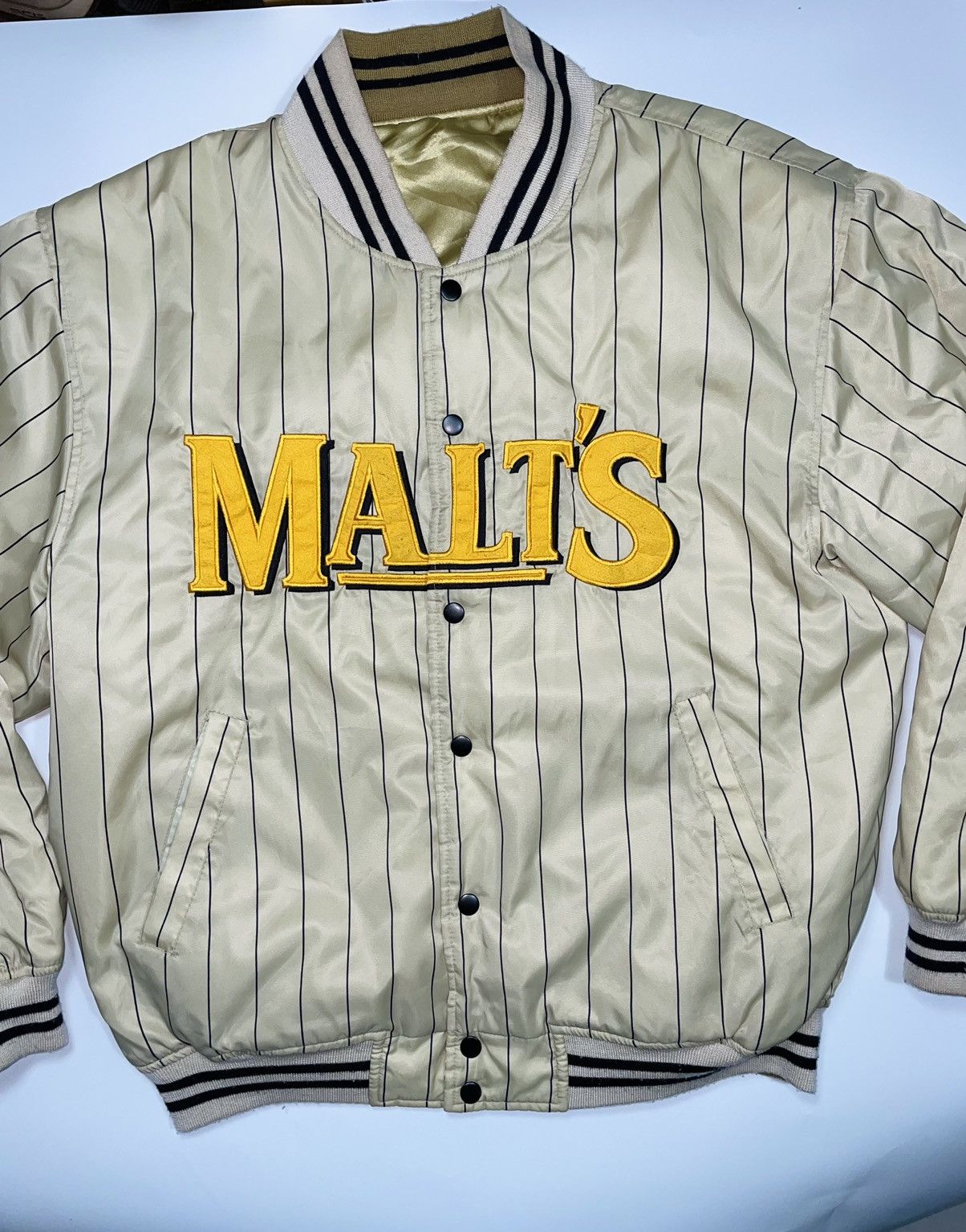Japanese Brand × Vintage Vintage 90s Japan Suntory Malt’s Beer Reverse Jacket Satin Size US L / EU 52-54 / 3 - 3 Thumbnail