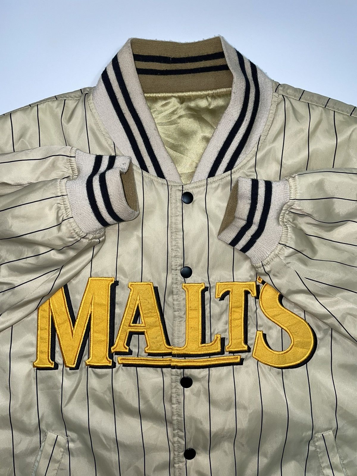 Japanese Brand × Vintage Vintage 90s Japan Suntory Malt’s Beer Reverse Jacket Satin Size US L / EU 52-54 / 3 - 5 Thumbnail