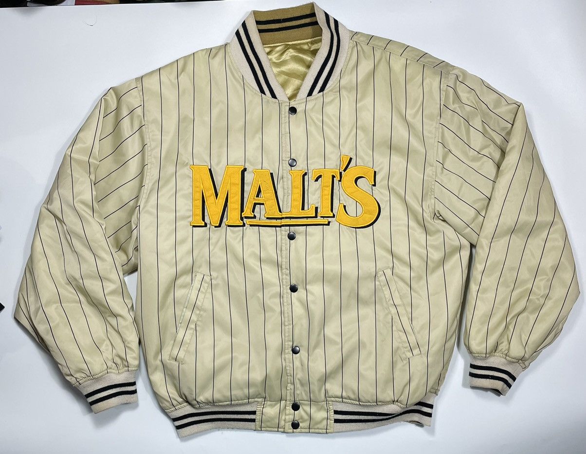 Japanese Brand × Vintage Vintage 90s Japan Suntory Malt’s Beer Reverse Jacket Satin Size US L / EU 52-54 / 3 - 11 Thumbnail