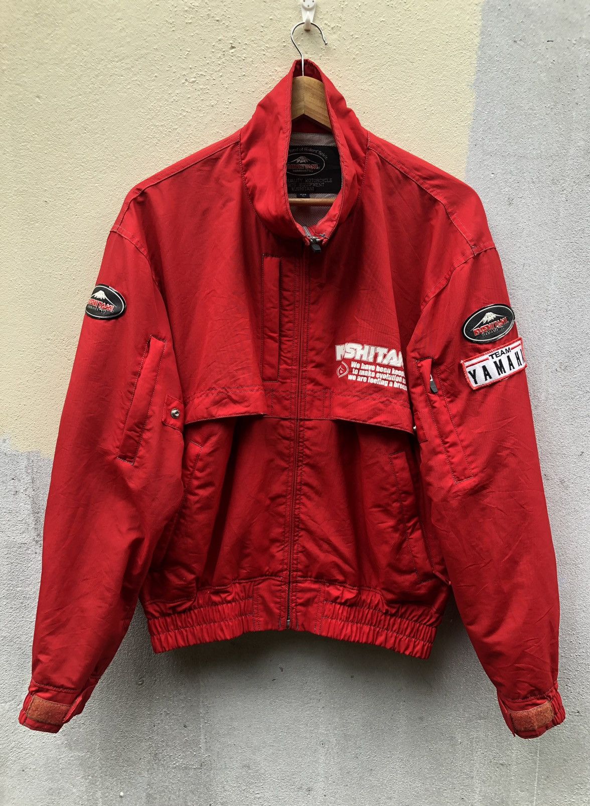 image of Kushitani Hamamatsu Motorcycle Team Nylon Red Jackets, Men's (Size Large)