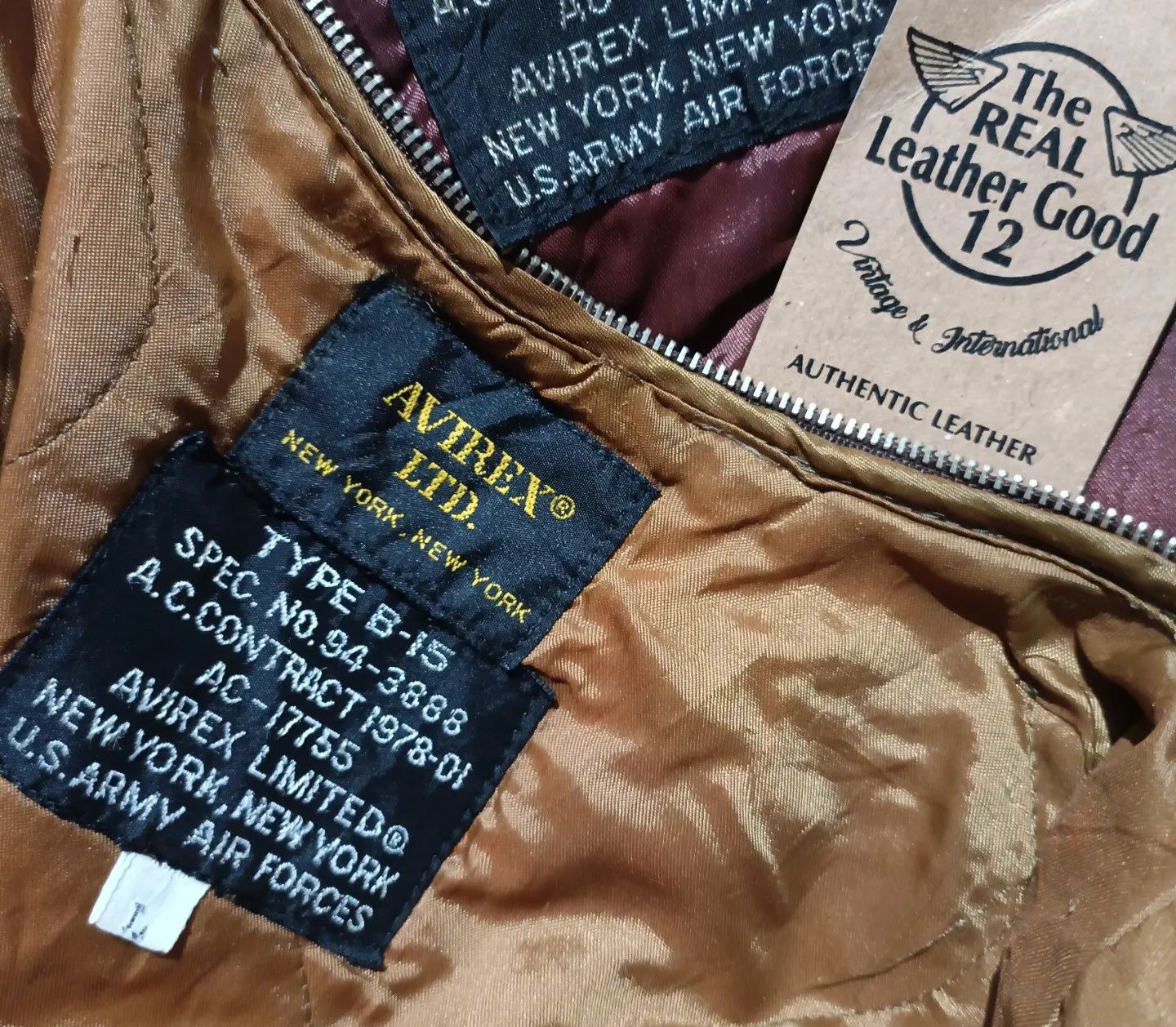 Avirex × Leather Jacket × Us Issue AVIREX LIMITED AUTHENTIC