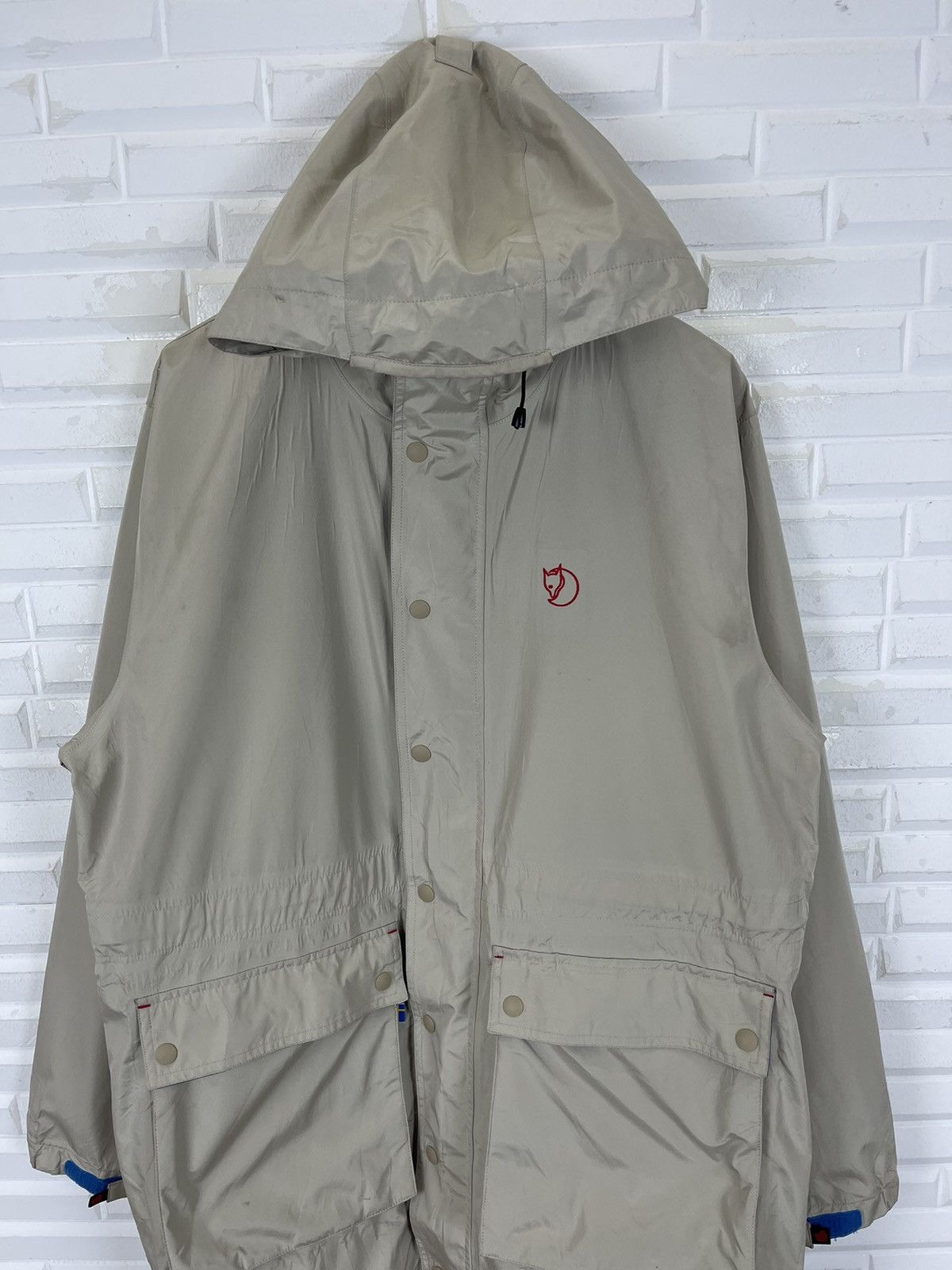 Fjallraven × Vintage FJALL RAVEN LONG WINDBREAKER HOODIE JACKET Size US L / EU 52-54 / 3 - 5 Thumbnail