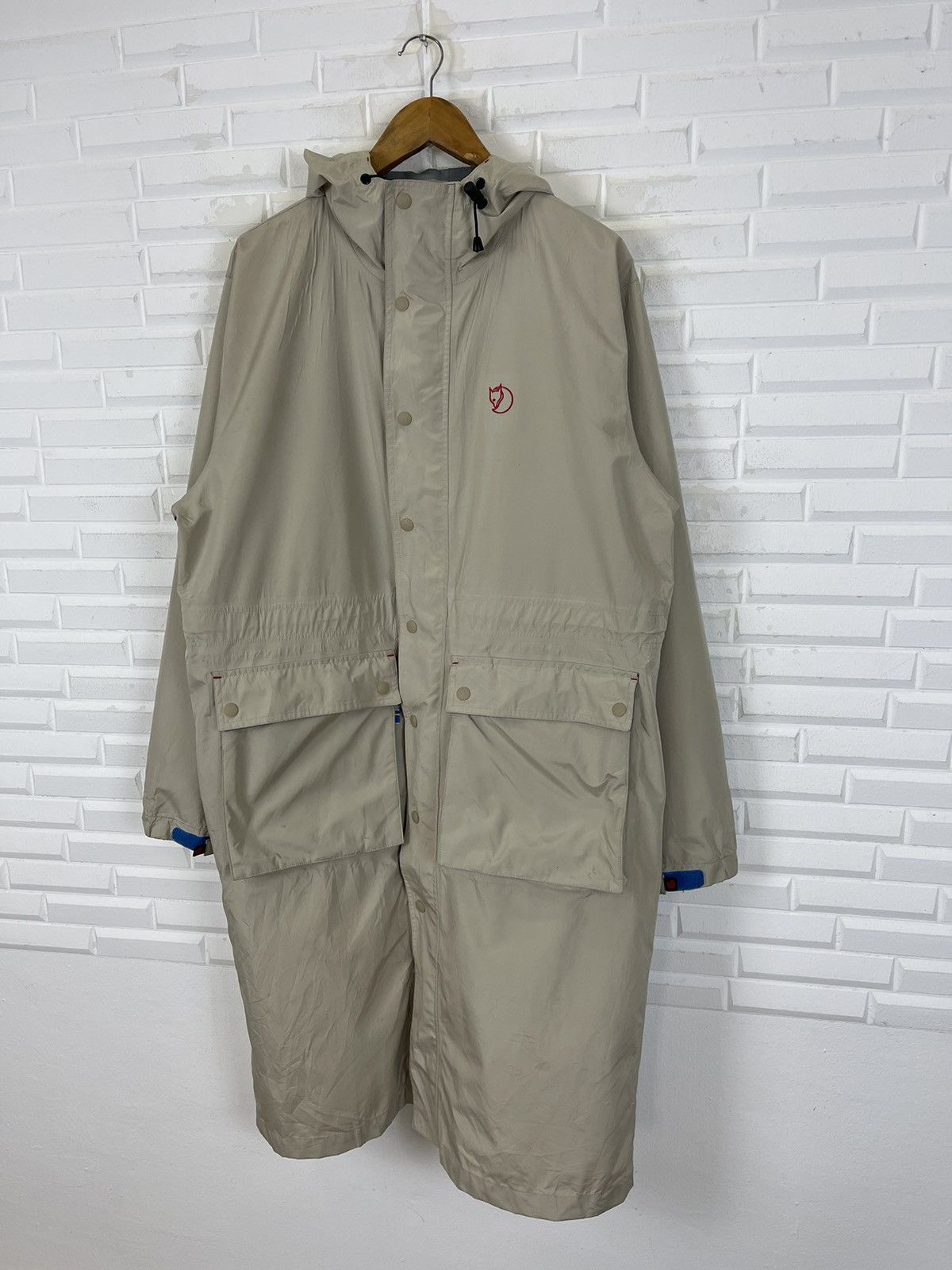 Fjallraven × Vintage FJALL RAVEN LONG WINDBREAKER HOODIE JACKET Size US L / EU 52-54 / 3 - 7 Thumbnail