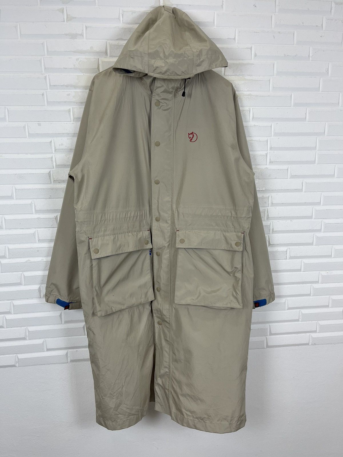 Fjallraven × Vintage FJALL RAVEN LONG WINDBREAKER HOODIE JACKET Size US L / EU 52-54 / 3 - 4 Thumbnail