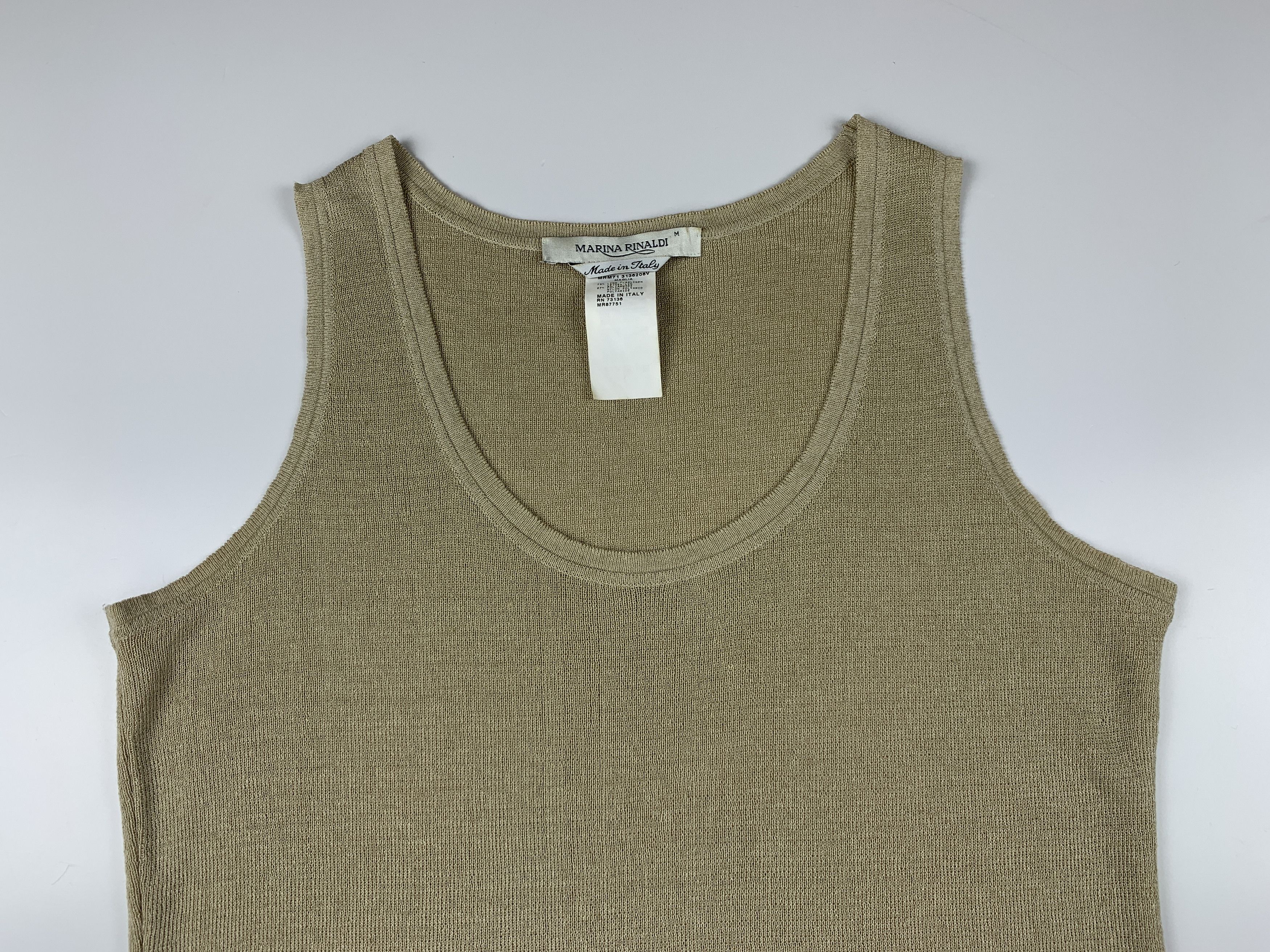 Designer × Marina Rinaldi Wmn's Marina Rinaldi Linen Sleevless Top Blouse Size M / US 6-8 / IT 42-44 - 1 Thumbnail