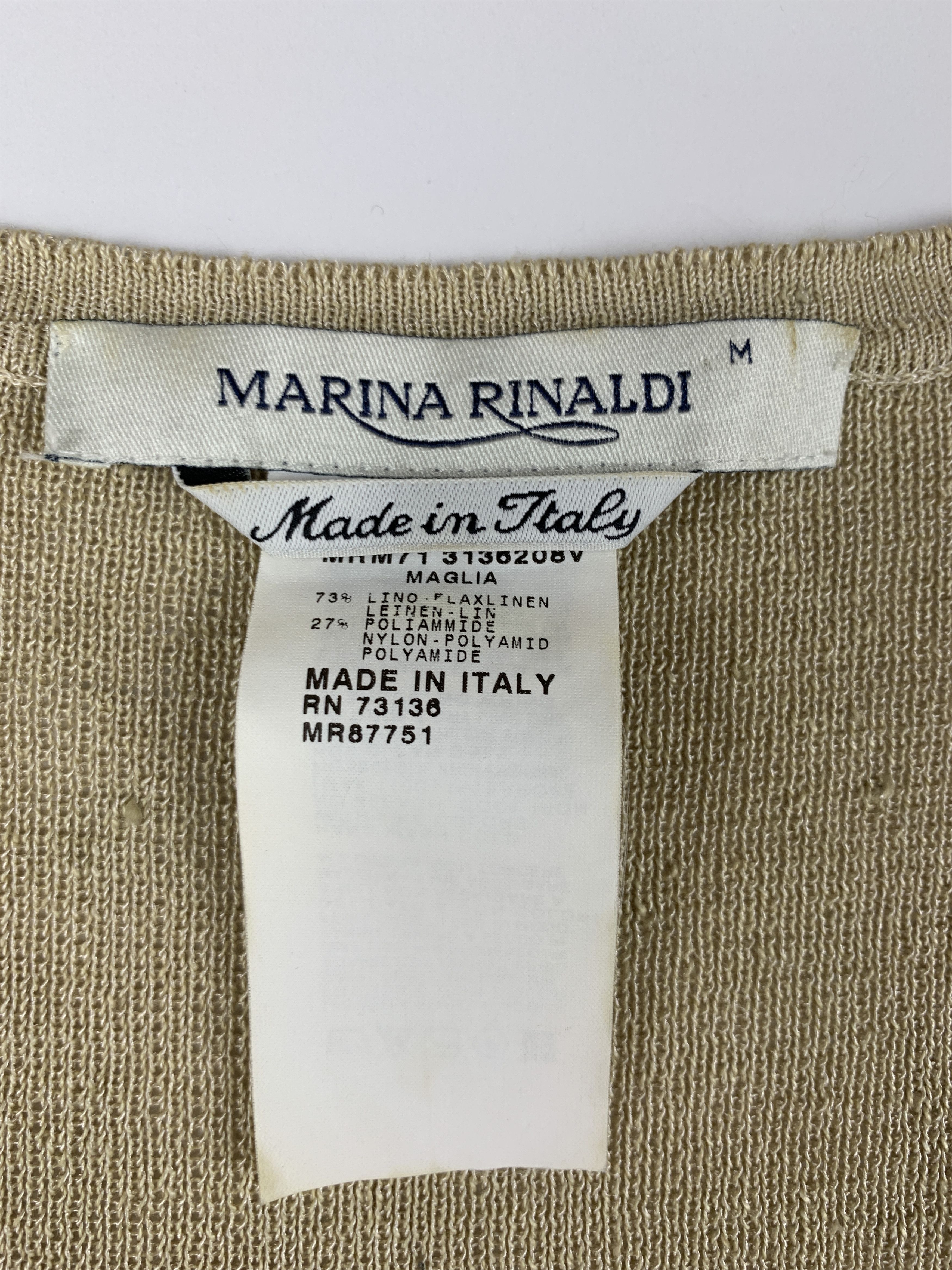 Designer × Marina Rinaldi Wmn's Marina Rinaldi Linen Sleevless Top Blouse Size M / US 6-8 / IT 42-44 - 10 Thumbnail