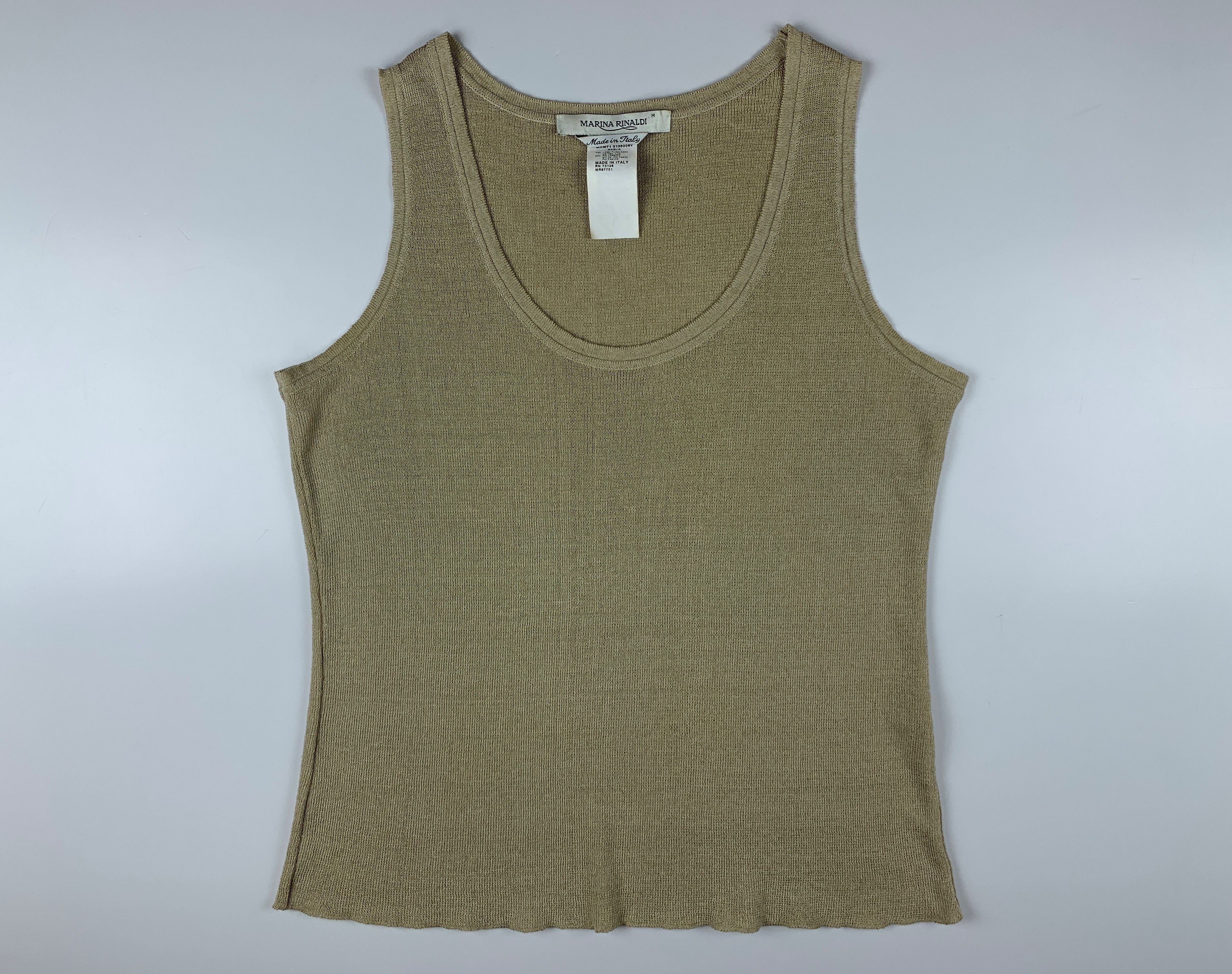 Designer × Marina Rinaldi Wmn's Marina Rinaldi Linen Sleevless Top Blouse Size M / US 6-8 / IT 42-44 - 2 Thumbnail