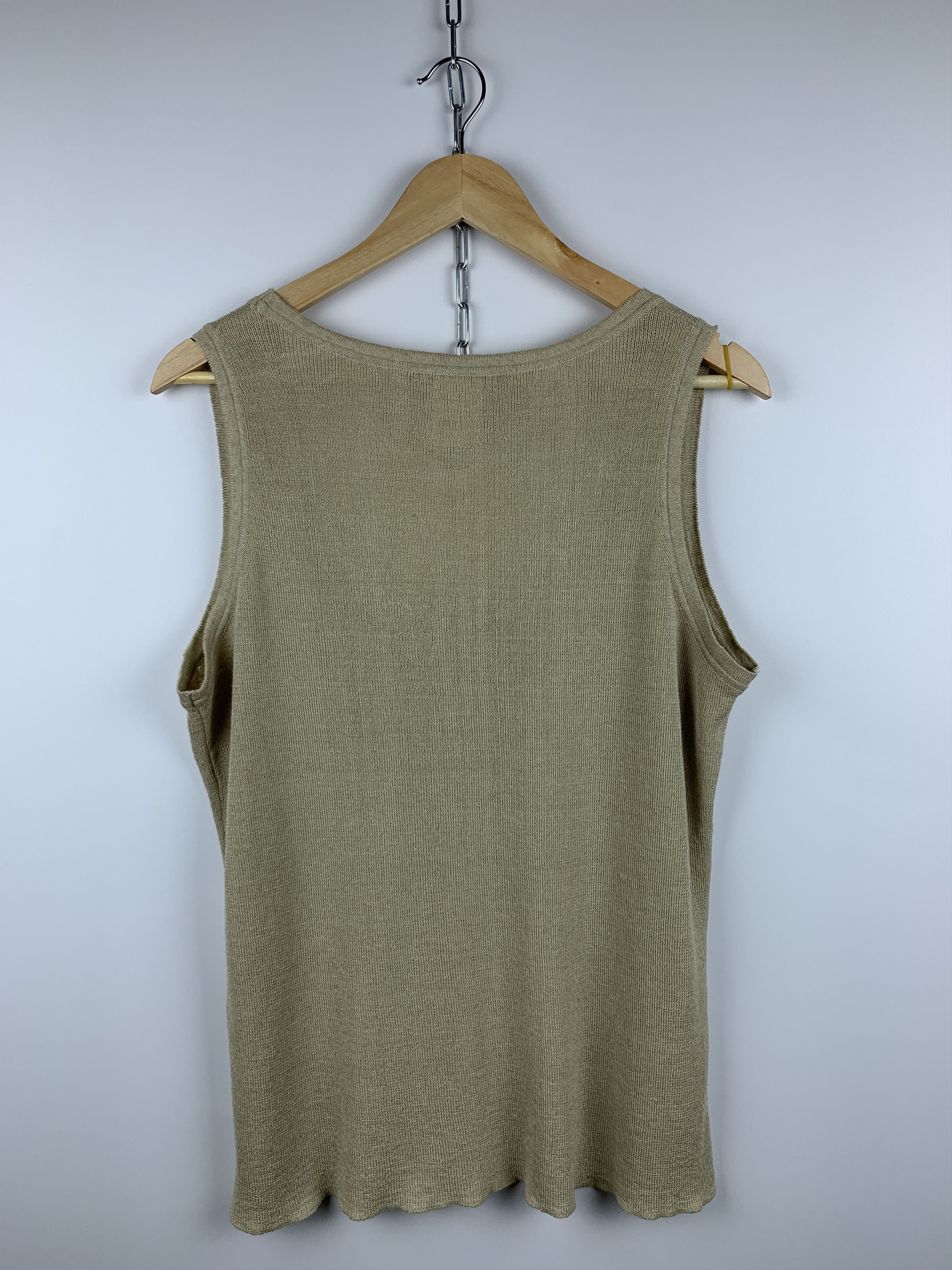 Designer × Marina Rinaldi Wmn's Marina Rinaldi Linen Sleevless Top Blouse Size M / US 6-8 / IT 42-44 - 8 Thumbnail
