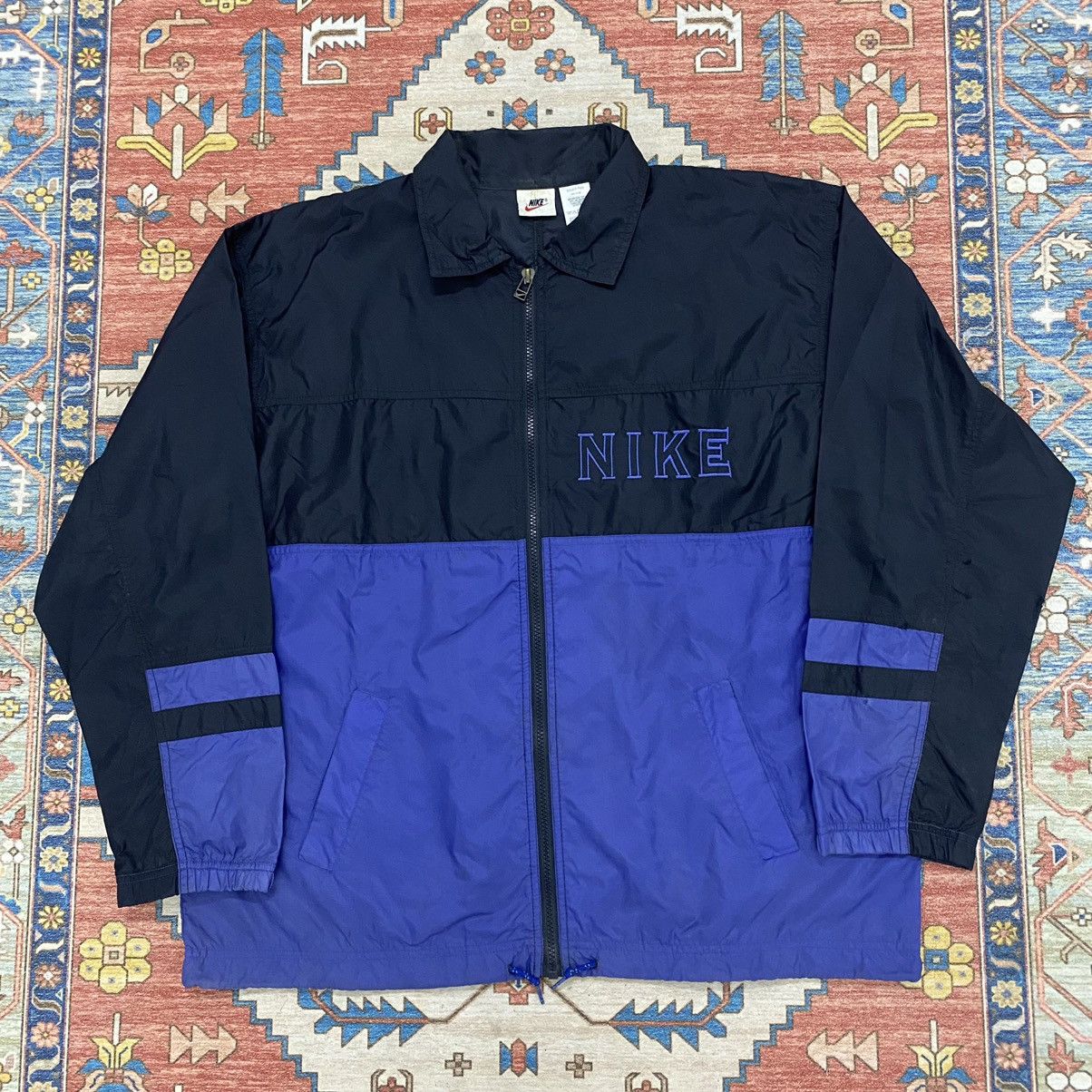 Nike × Vintage Vintage Nike Spellout Windbreaker Coach Jacket Size US XL / EU 56 / 4 - 1 Thumbnail