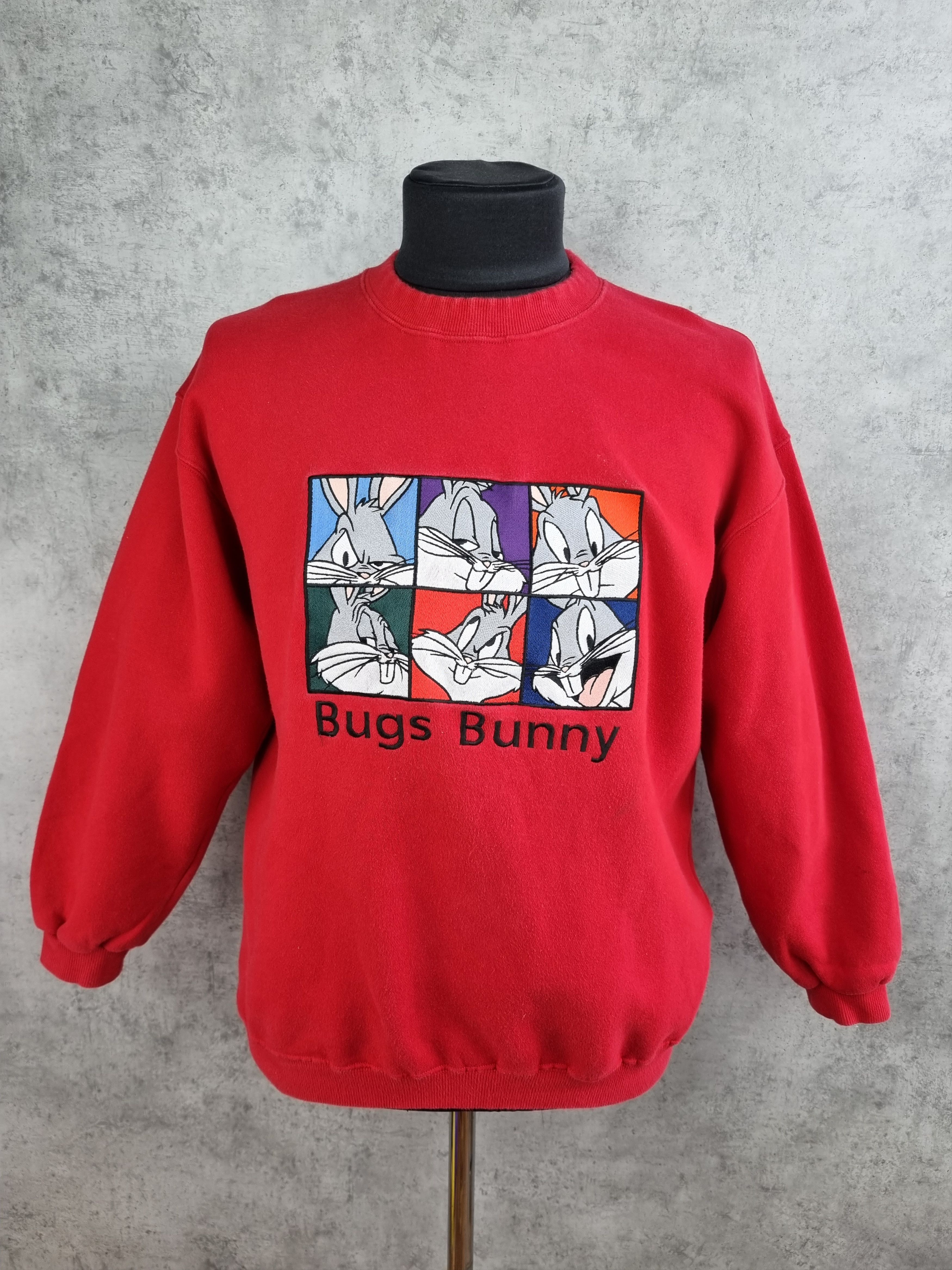Cartoon Network × Warner Bros Rare 1995 Bugs Bunny Embroidered Cartoon Sweatshirt Size US M / EU 48-50 / 2 - 12 Thumbnail