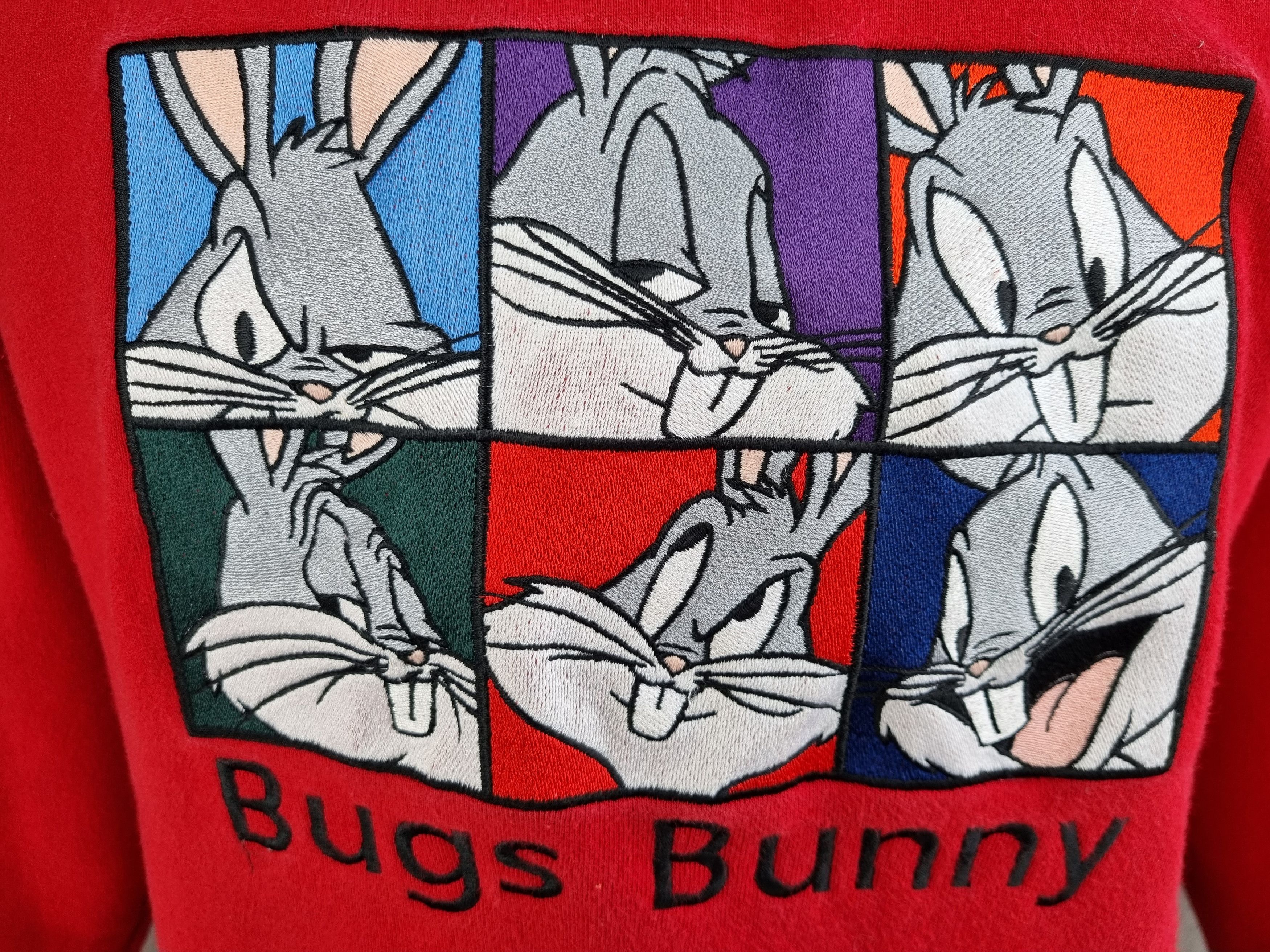 Cartoon Network × Warner Bros Rare 1995 Bugs Bunny Embroidered Cartoon Sweatshirt Size US M / EU 48-50 / 2 - 5 Thumbnail