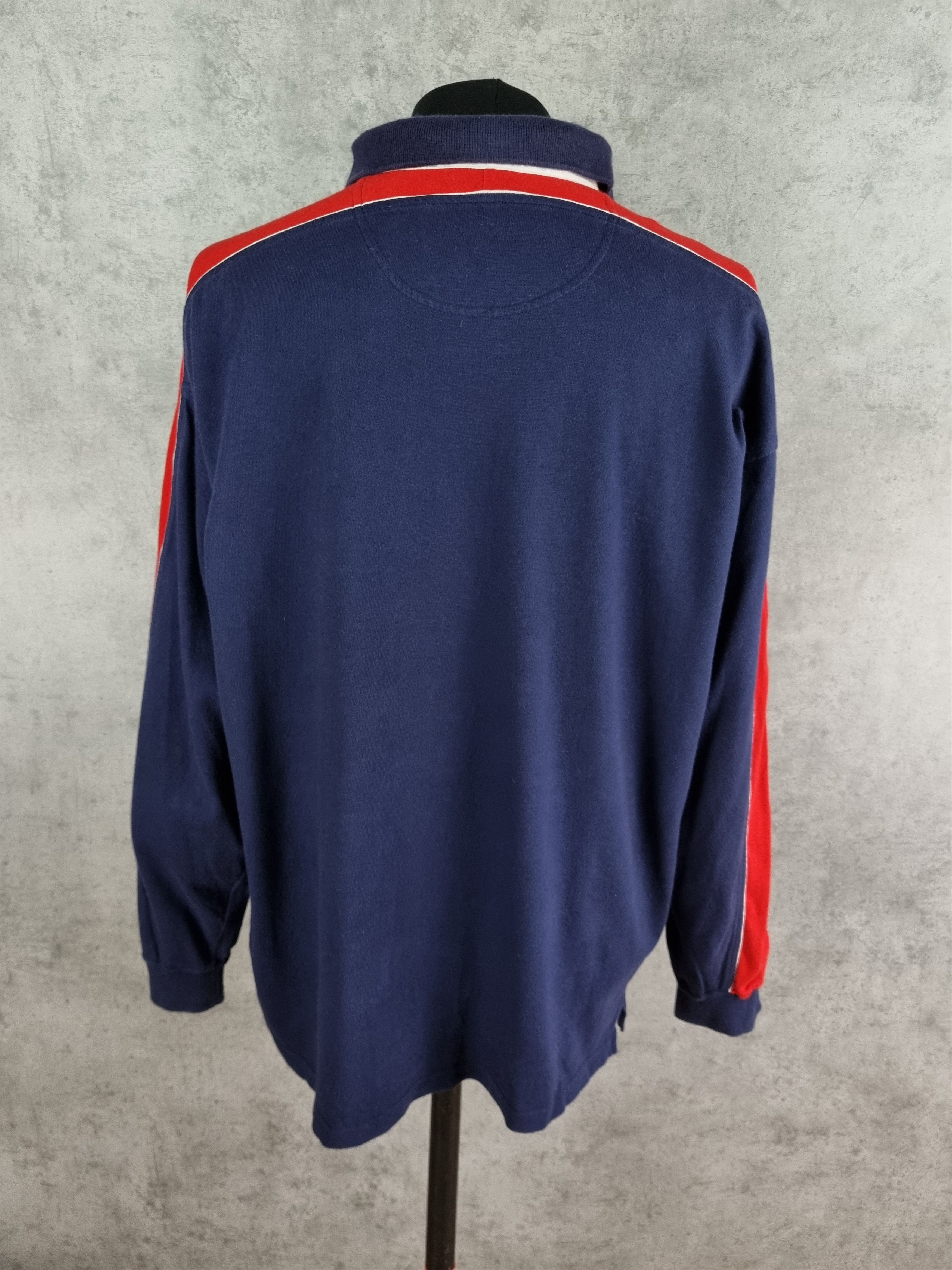 Lacoste × Rap Tees × Vintage 90s Rare Lacoste Rugby stripes collared Sweater Size US XXL / EU 58 / 5 - 6 Thumbnail