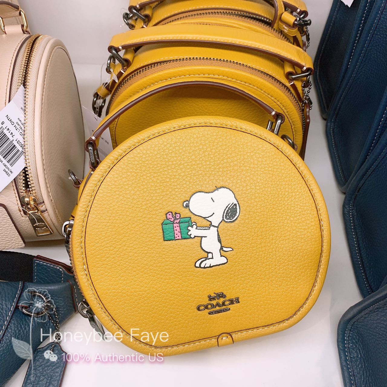 Coach X newest Peanuts Canteen Crossbody With Snoopy Present Motif