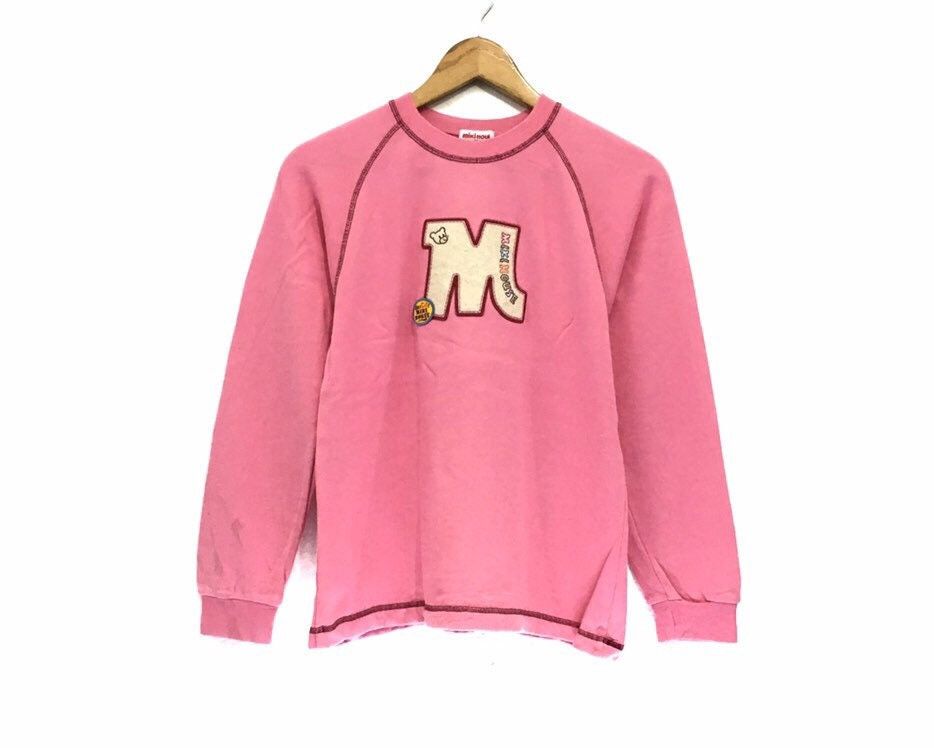 Miki House Crewneck Sweatshirt Embroidery Big Logo Spell Out
