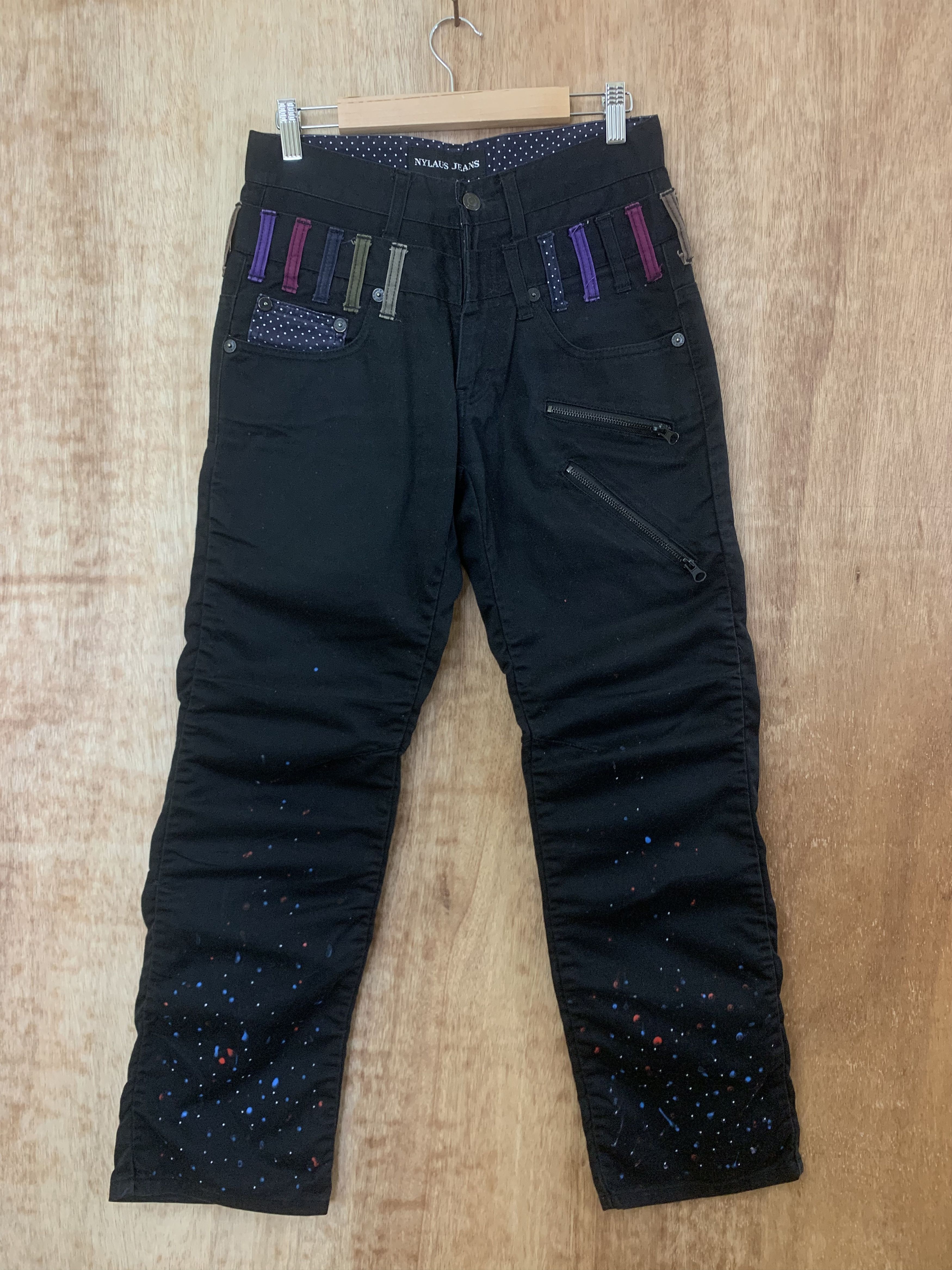 Japanese Brand Art Double Waist Pants Painted Vintage Japanese Branded Size US 27 - 1 Thumbnail