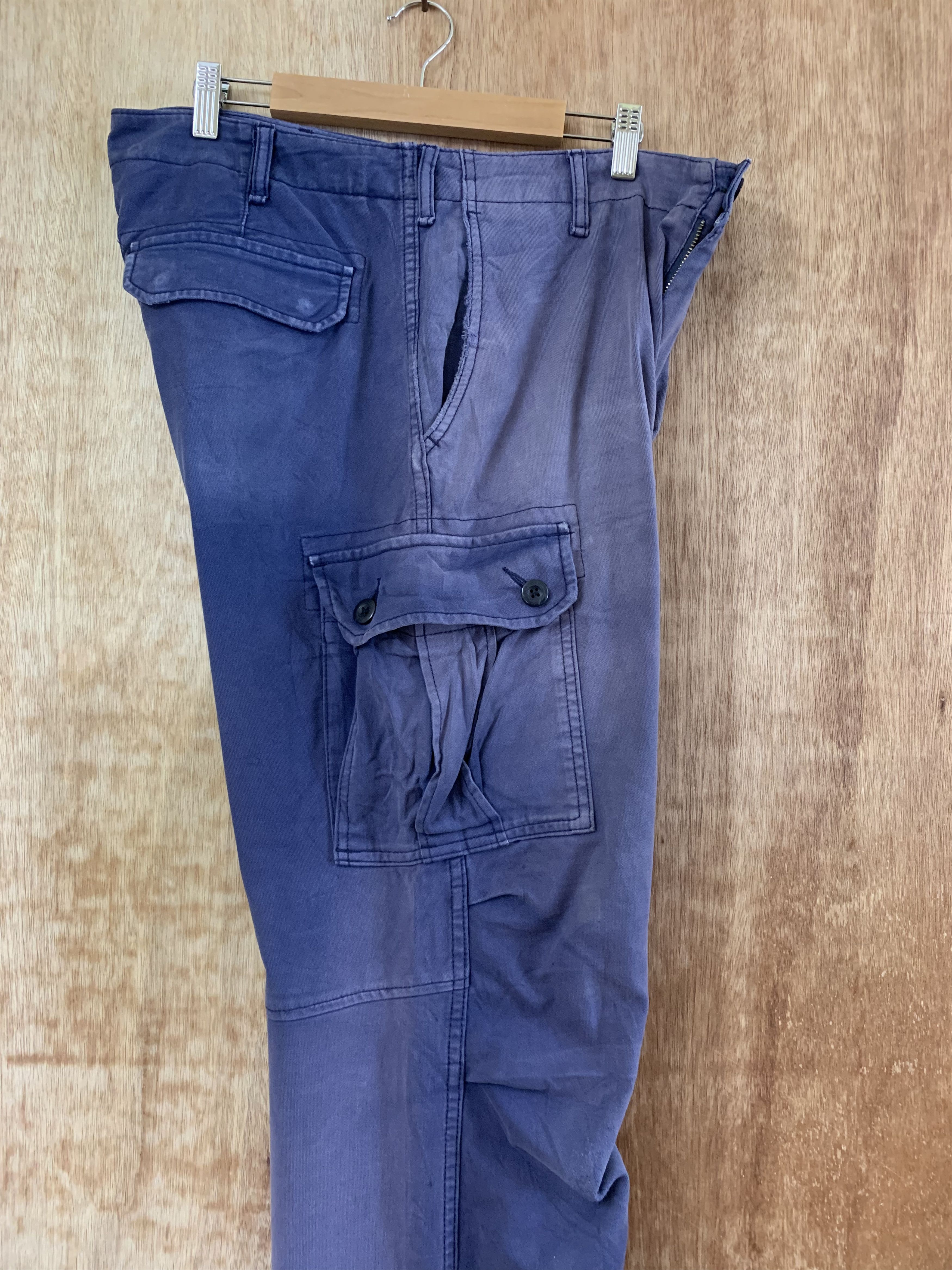 Japanese Brand Uniqlo Cargo Pants Multipocket Faded Japanese Branded Size US 33 - 13 Thumbnail