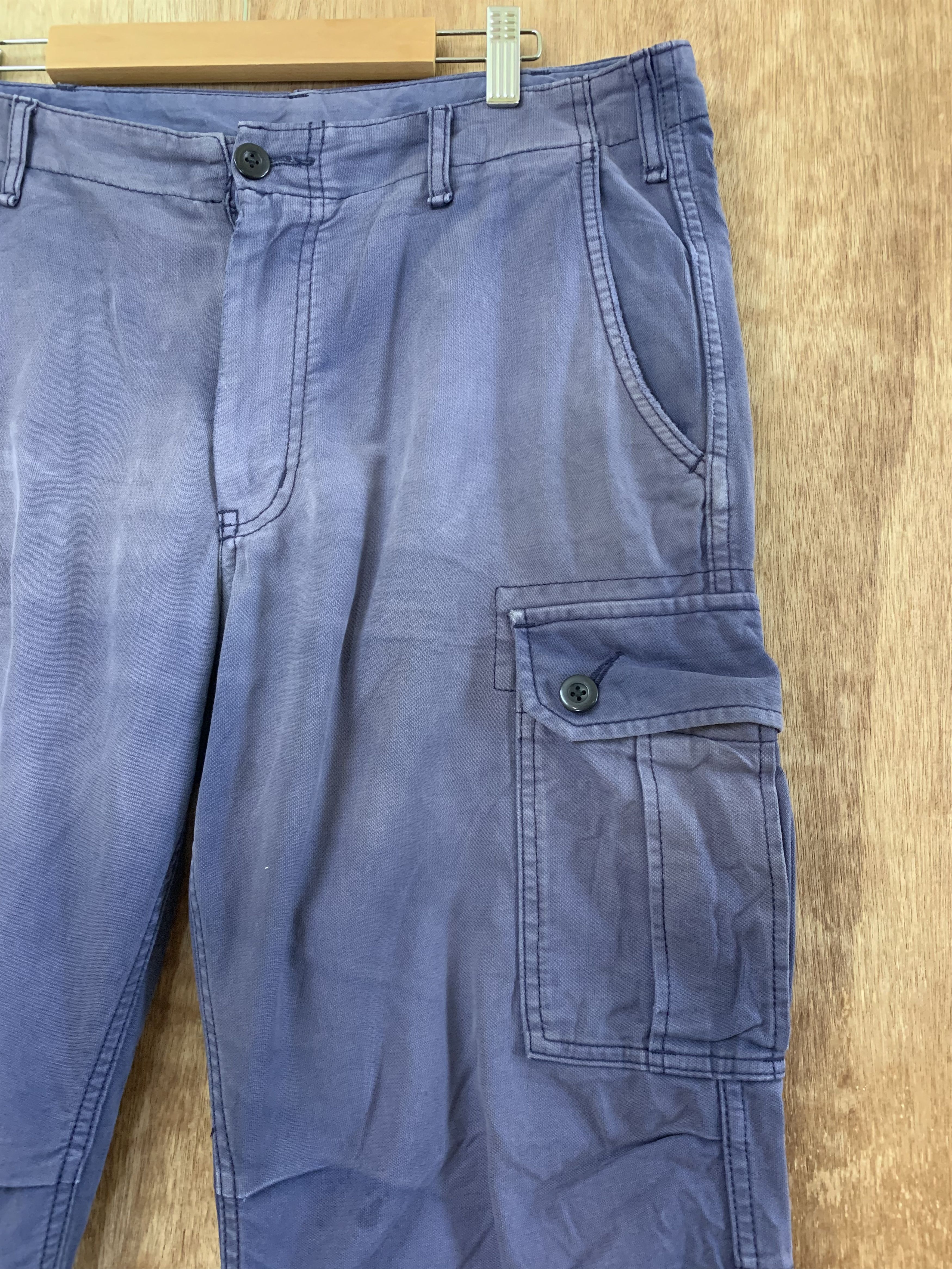 Japanese Brand Uniqlo Cargo Pants Multipocket Faded Japanese Branded Size US 33 - 6 Thumbnail