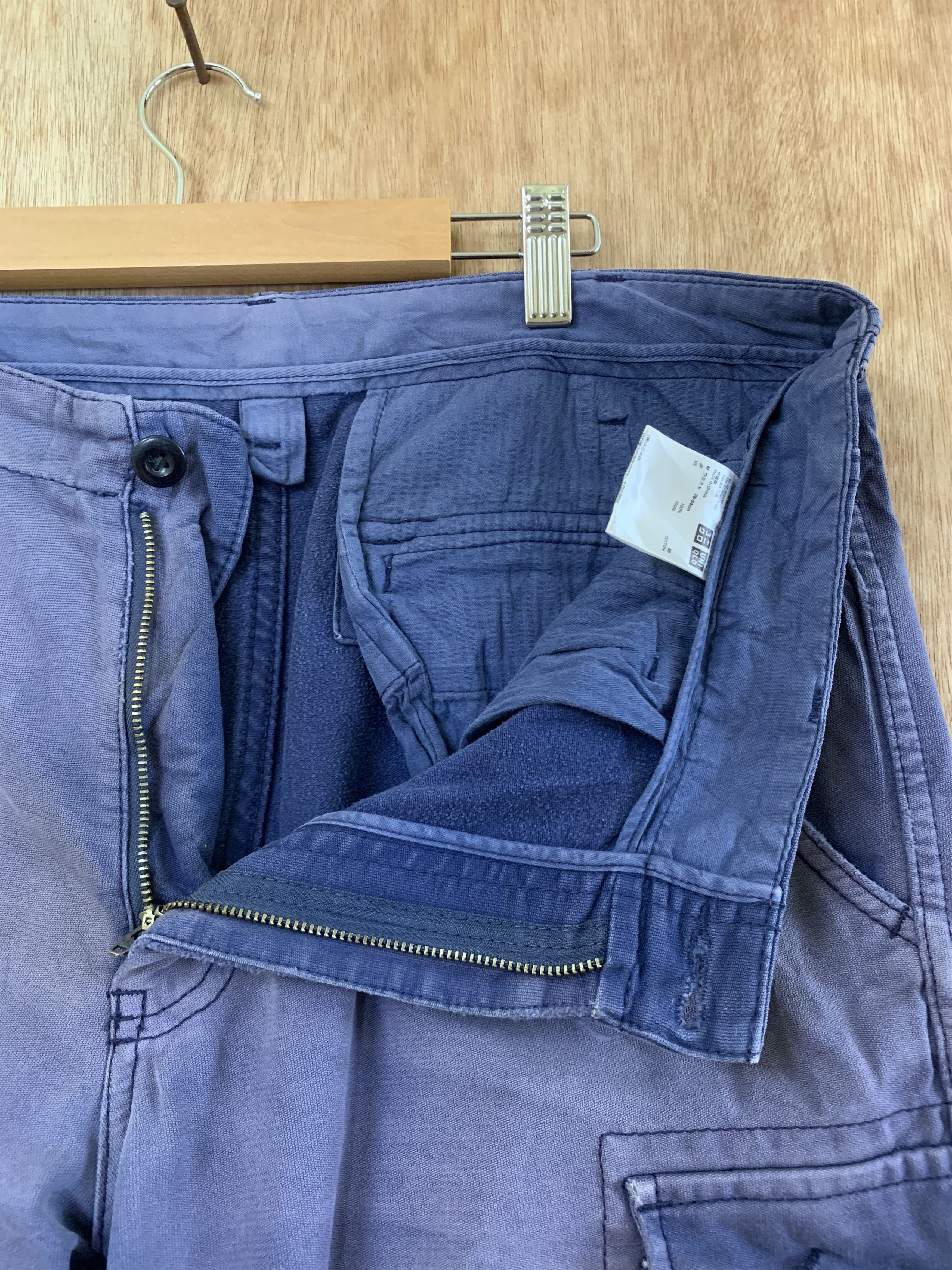 Japanese Brand Uniqlo Cargo Pants Multipocket Faded Japanese Branded Size US 33 - 15 Thumbnail