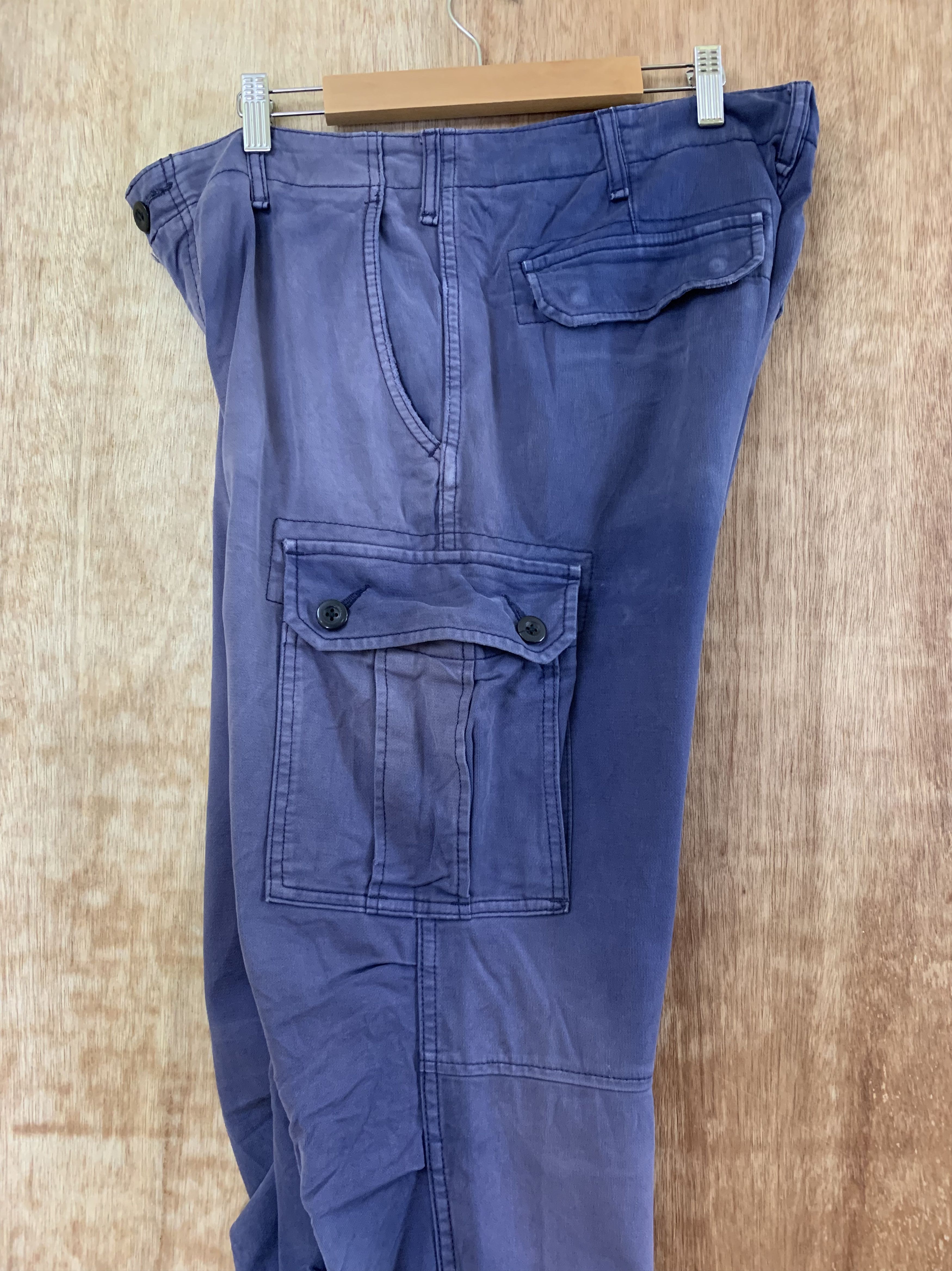 Japanese Brand Uniqlo Cargo Pants Multipocket Faded Japanese Branded Size US 33 - 16 Thumbnail