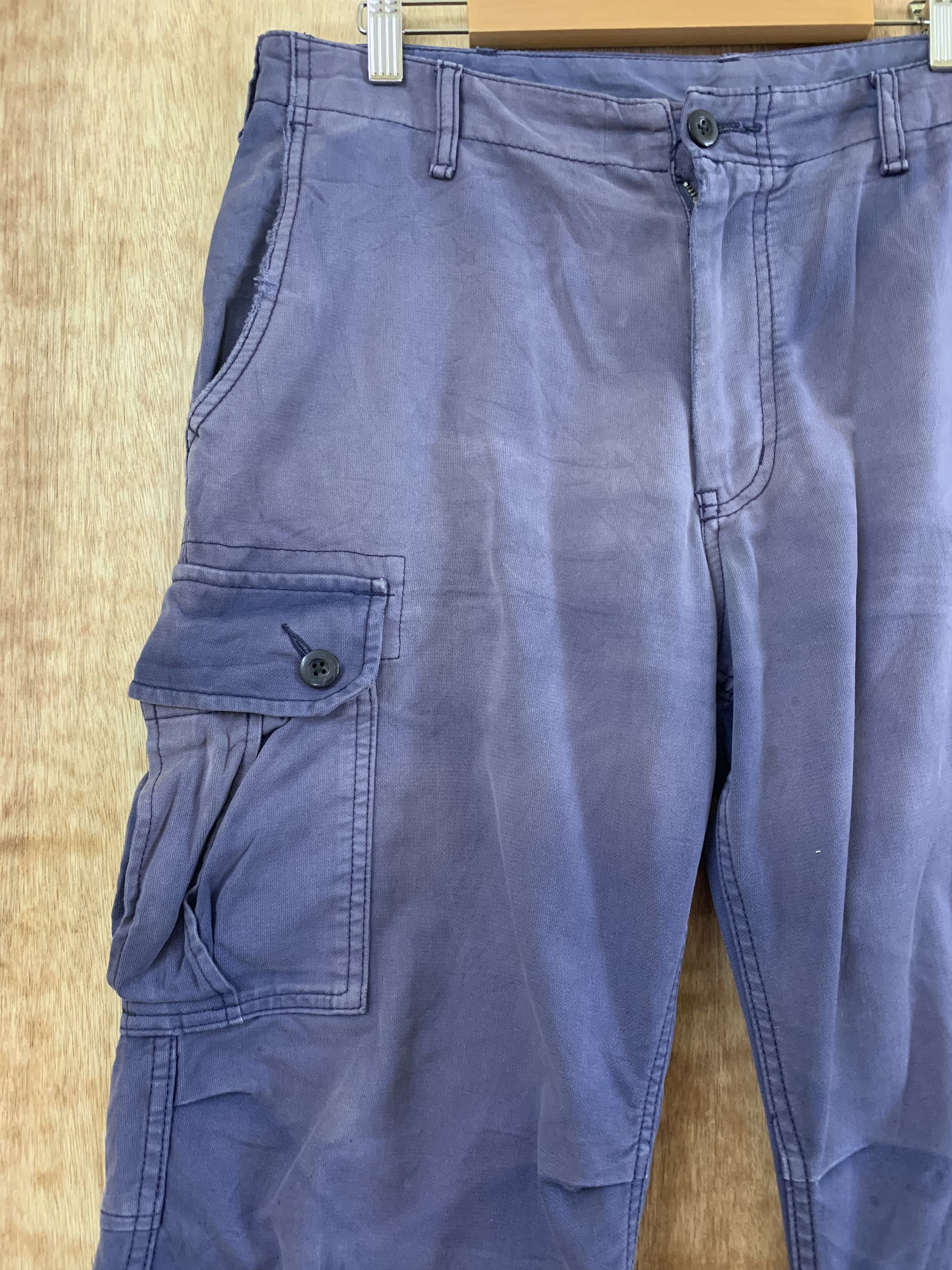 Japanese Brand Uniqlo Cargo Pants Multipocket Faded Japanese Branded Size US 33 - 5 Thumbnail