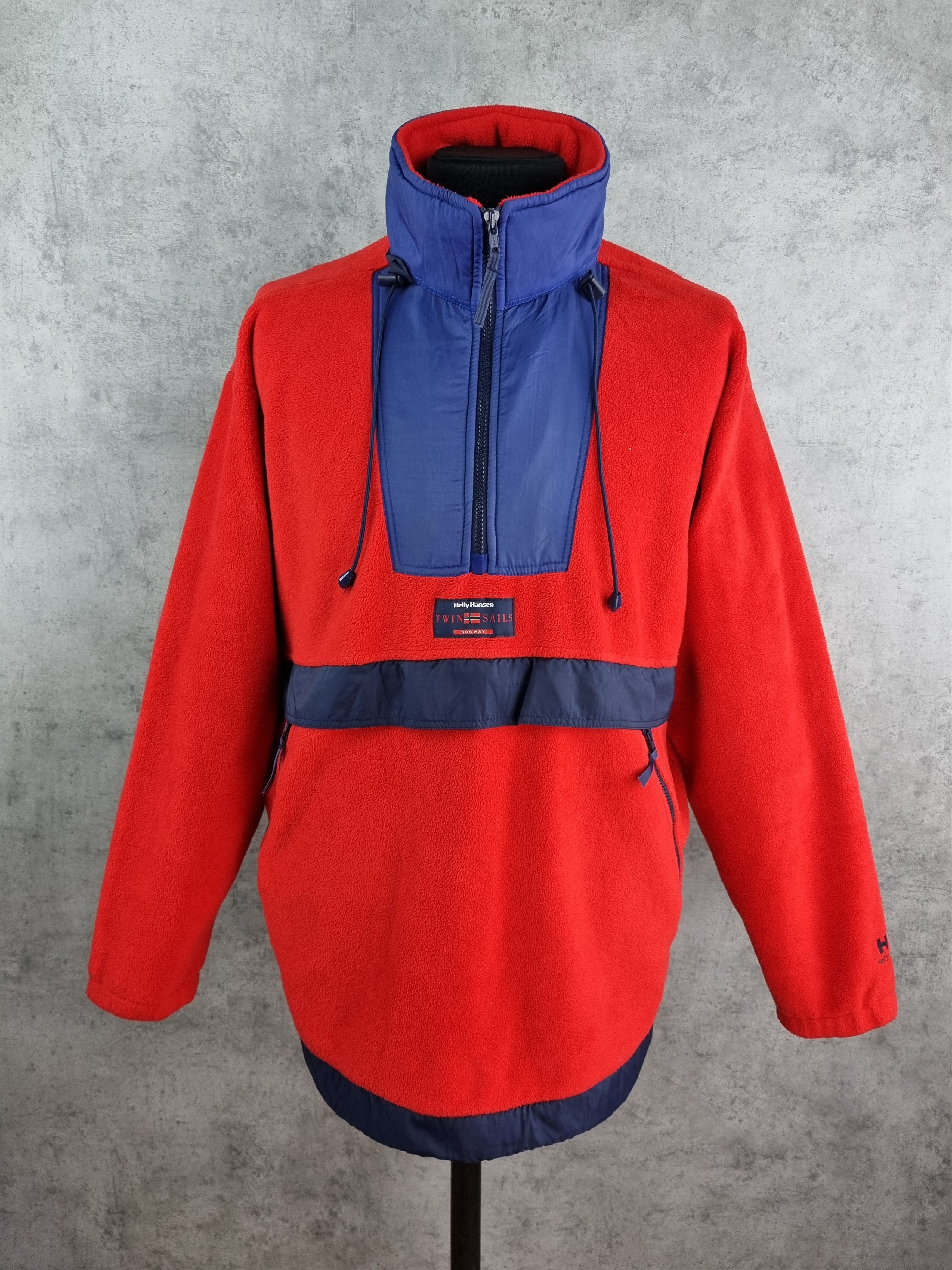 Helly Hansen 90s Helly Hansen Shiny Fleece Vintage Anorak Patagonia