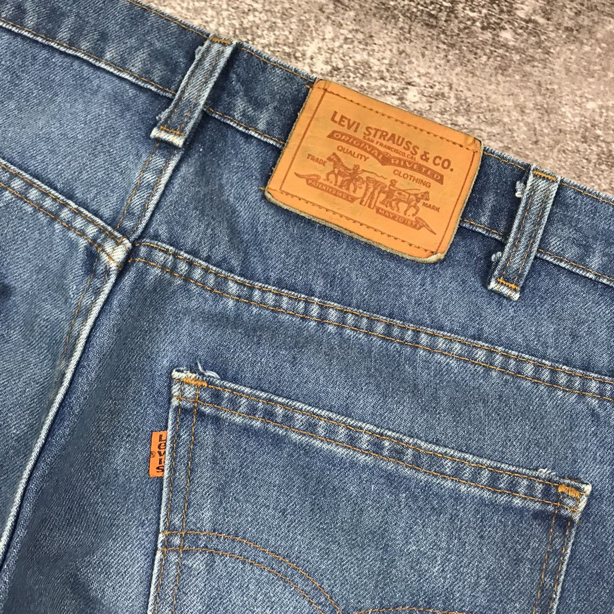 Levi's Vintage 80’s Levi’s Old Blue Orange Tab Work Pants Size US 34 / EU 50 - 4 Thumbnail